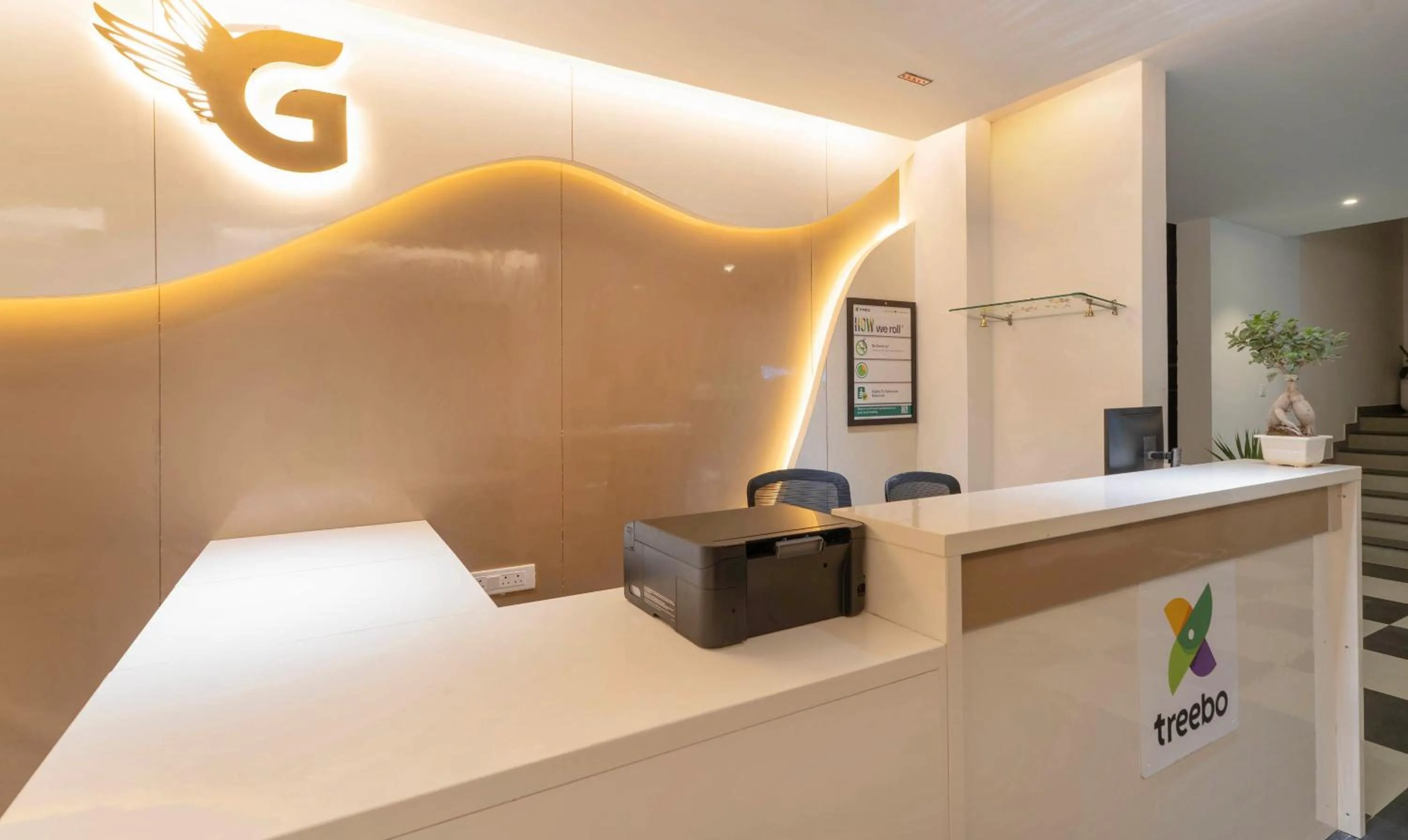 Lobby or reception, Bed in Treebo Global Orchid