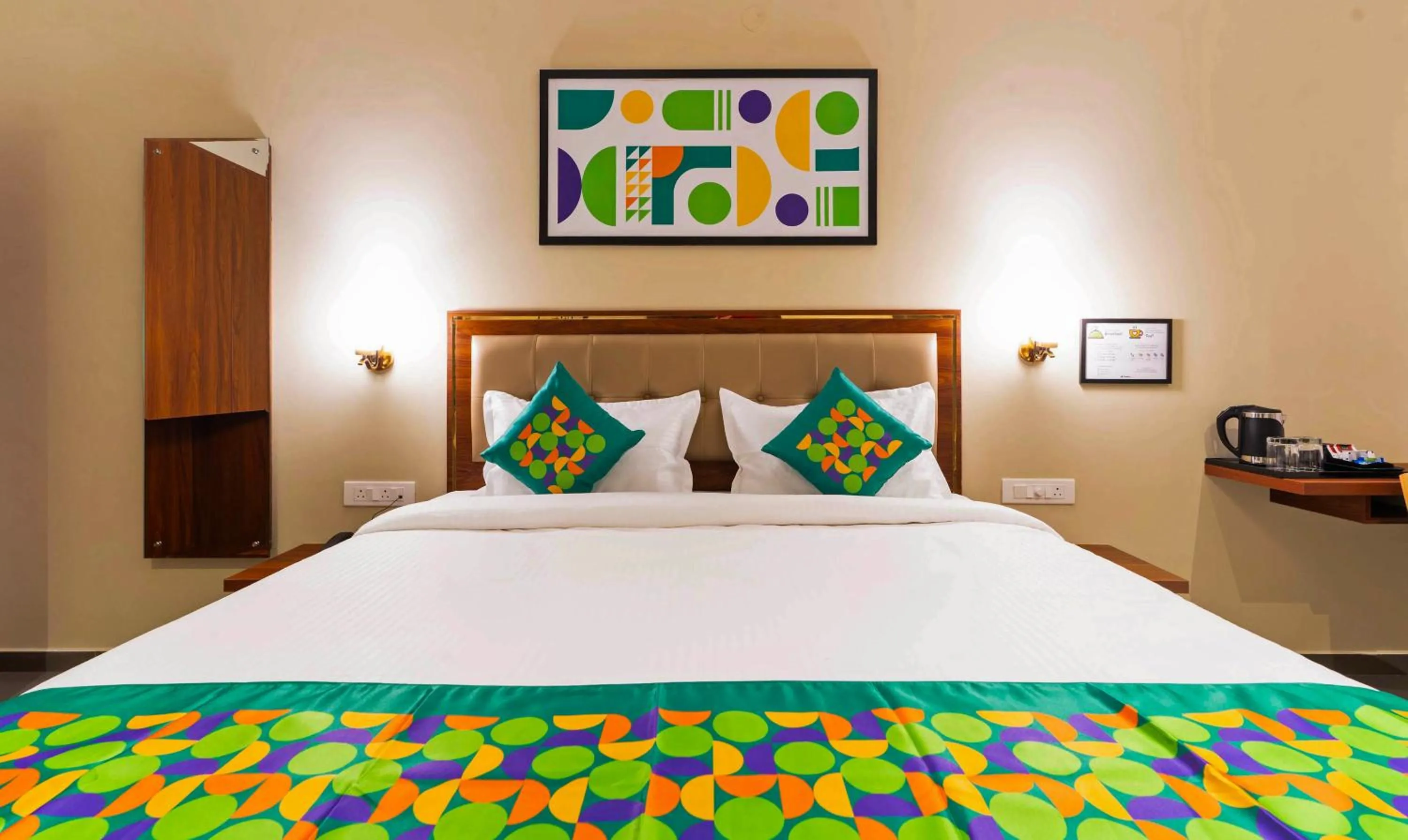 Bedroom, Bed in Treebo Global Orchid
