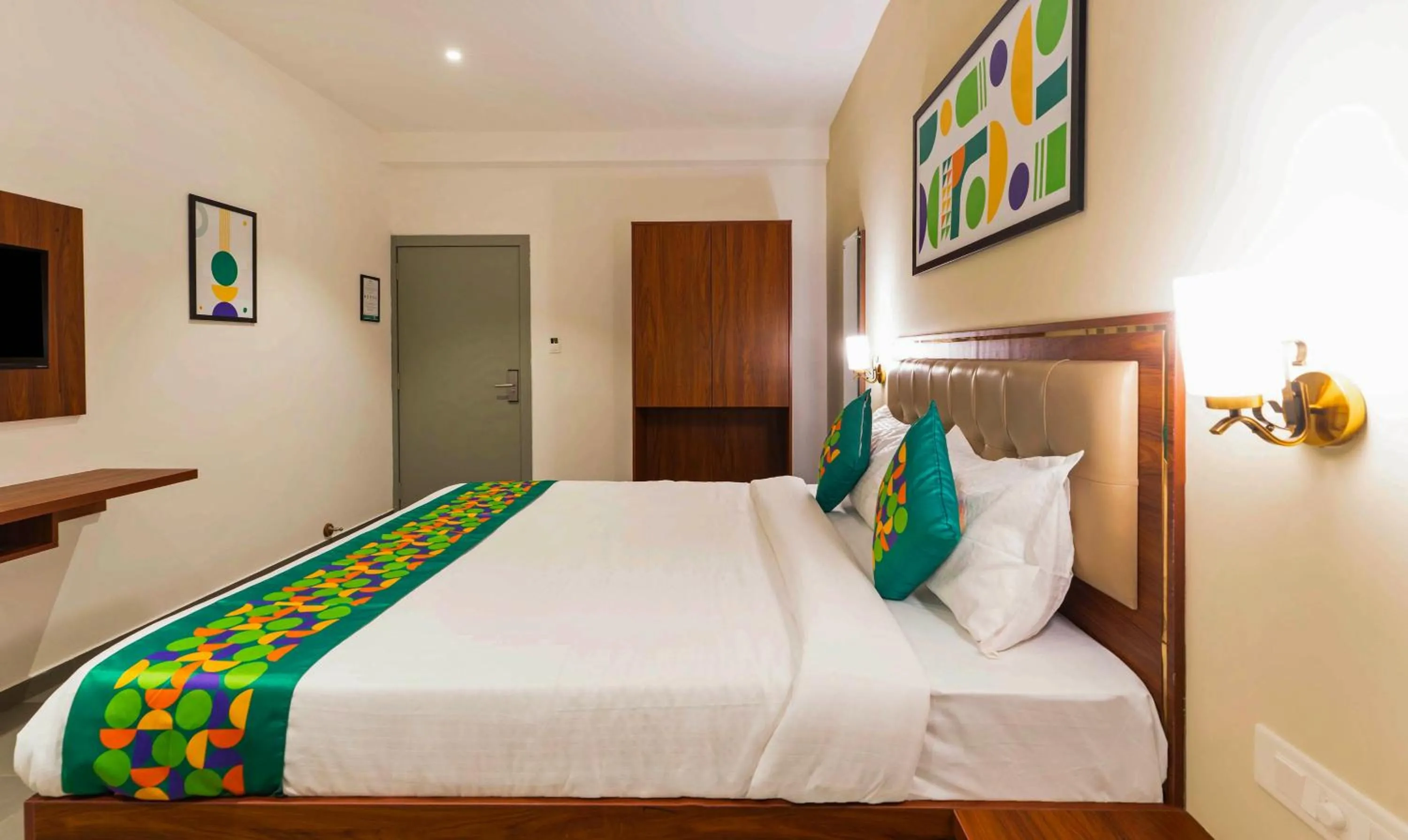 Bedroom, Bed in Treebo Global Orchid