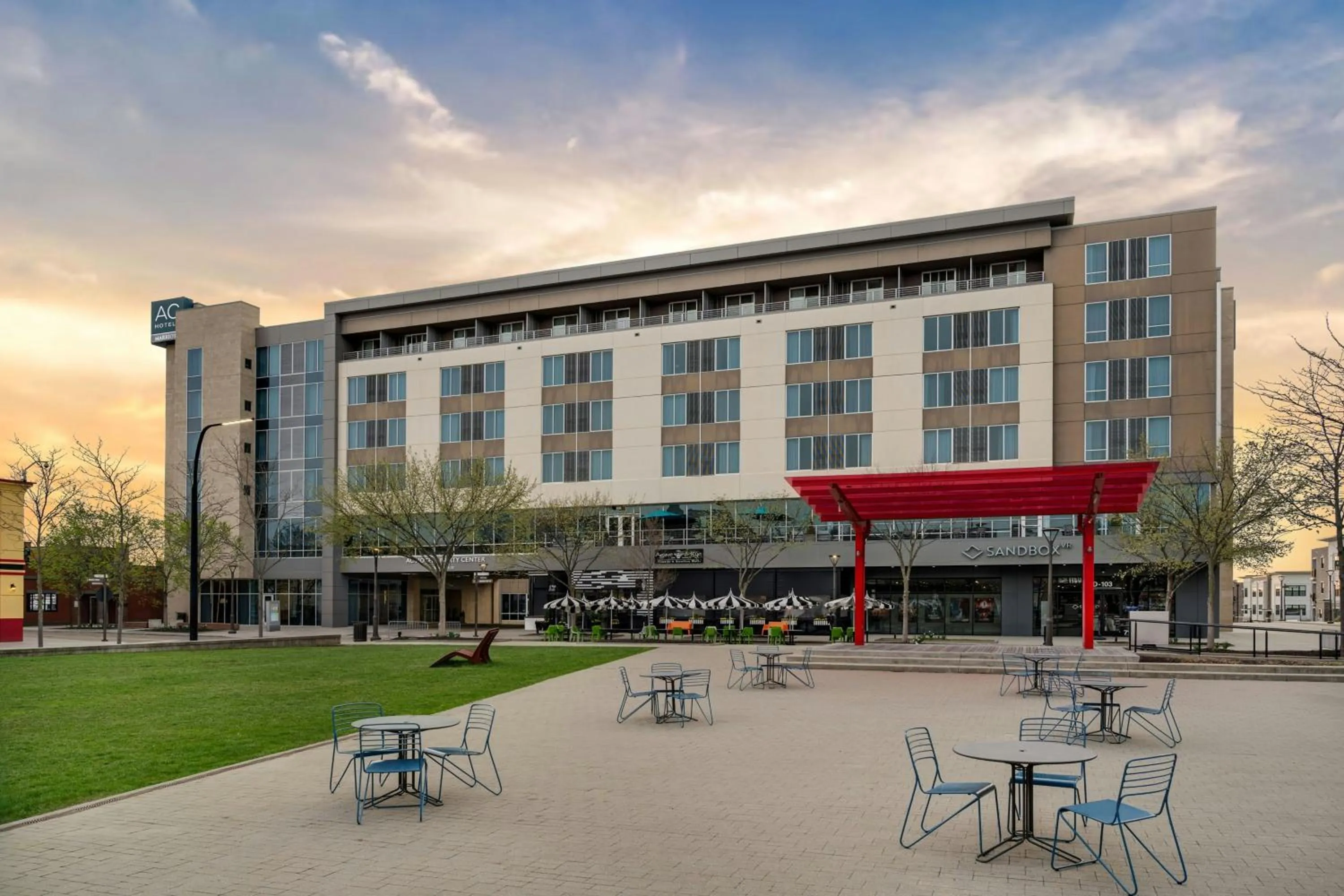 Property building in AC Hotel Cincinnati at Liberty Center