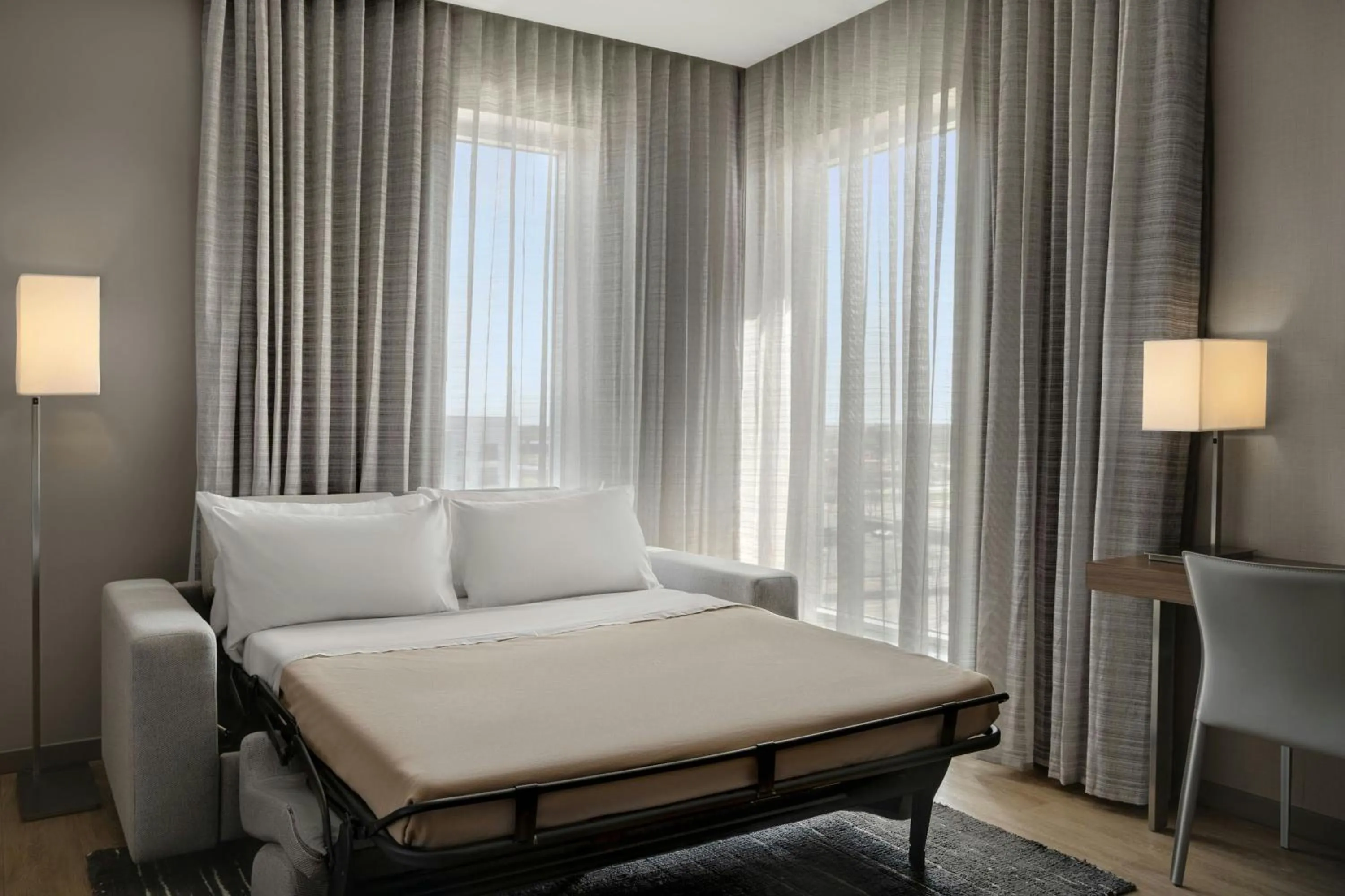 Photo of the whole room, Bed in AC Hotel Cincinnati at Liberty Center