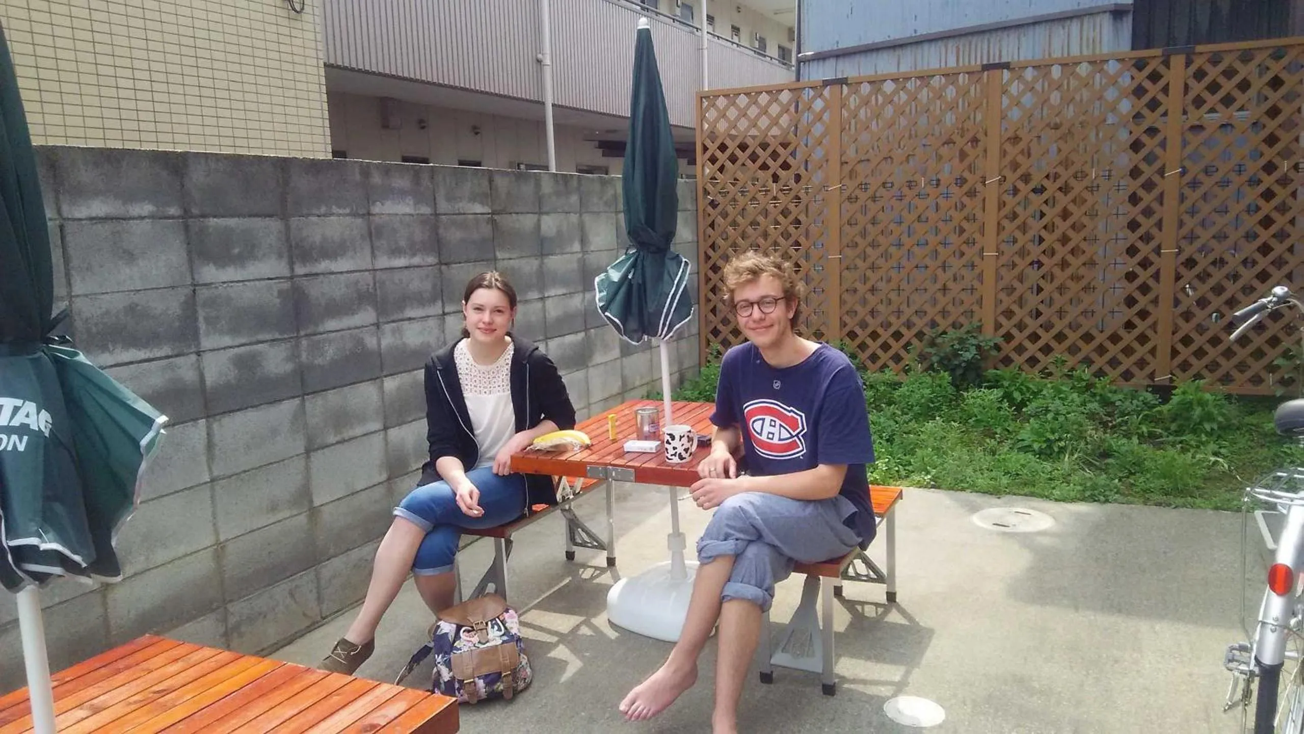 Patio in J's Backpackers