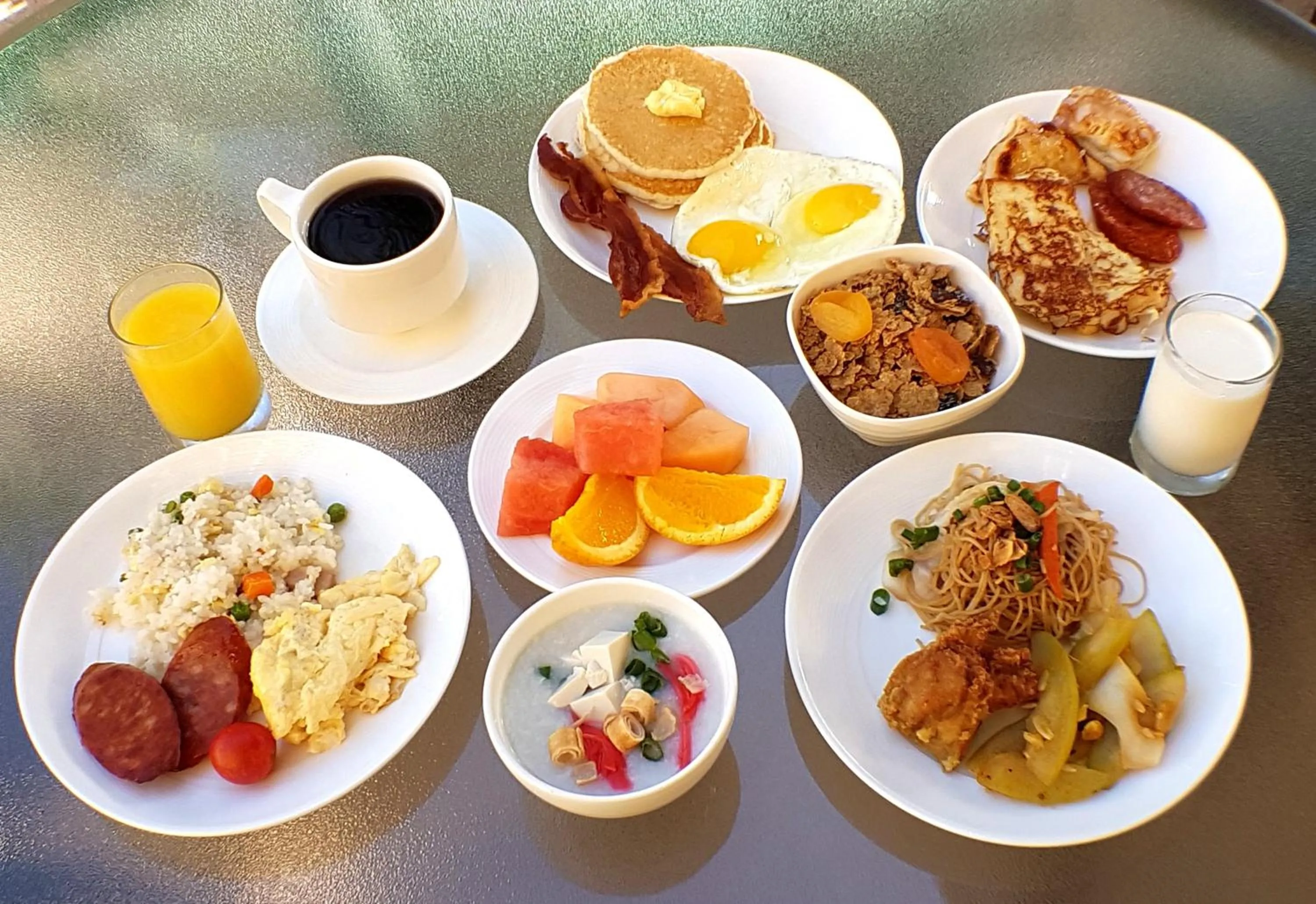 Buffet breakfast in Guam Plaza Resort
