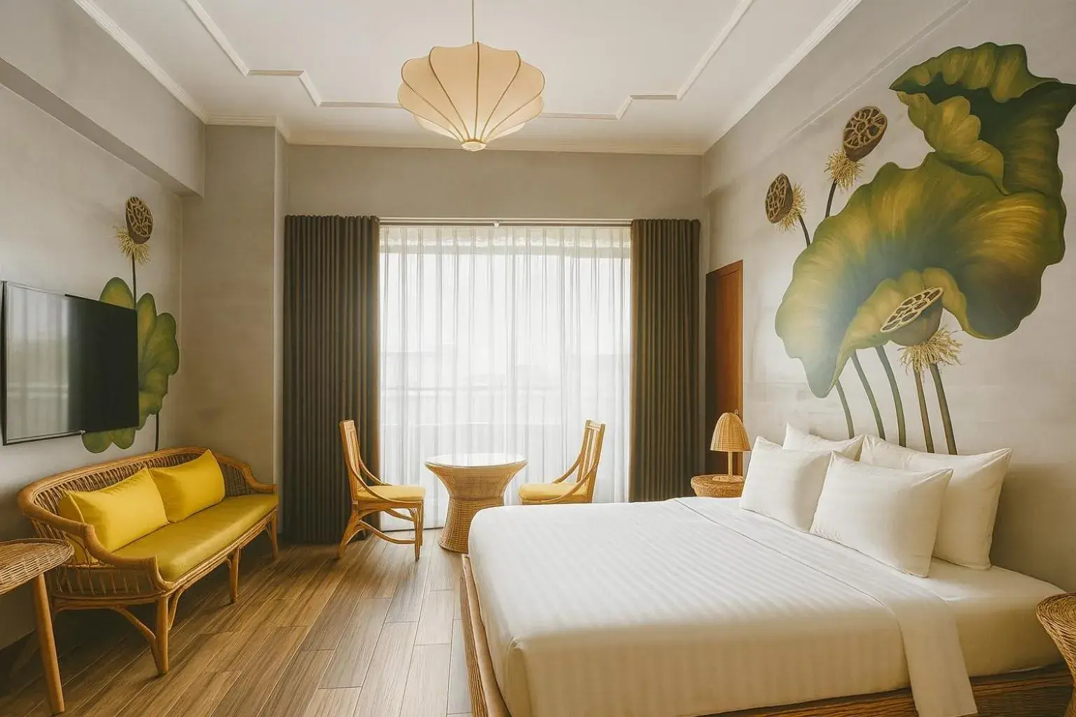 Deluxe Double or Twin Room with City View in MissBamboo Hotel Nha Trang Deluxe Double or Twin Room with City View in MissBamboo Hotel Nha Trang