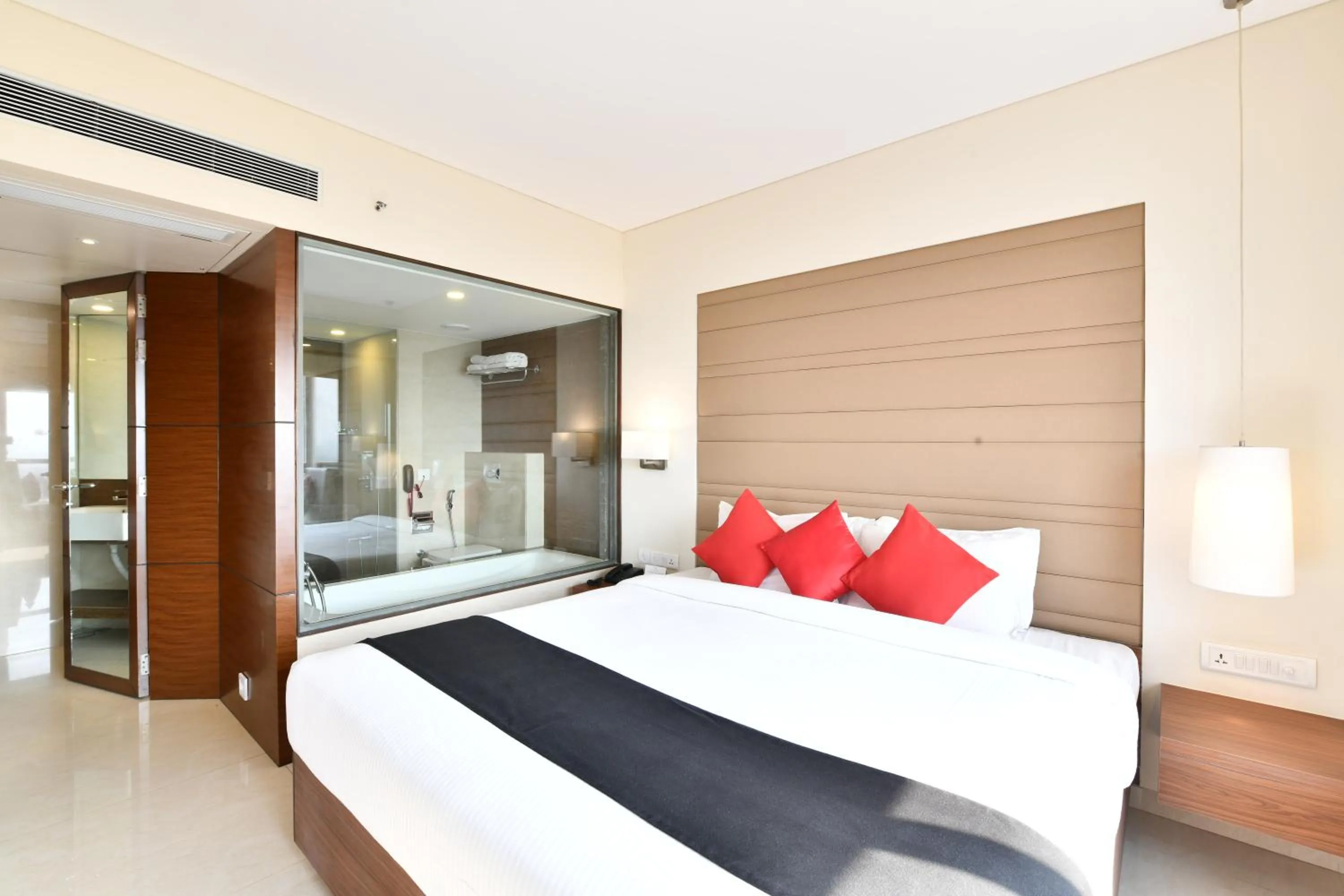 Bedroom, Bed in Krishna Palace Hotel - Ambernath