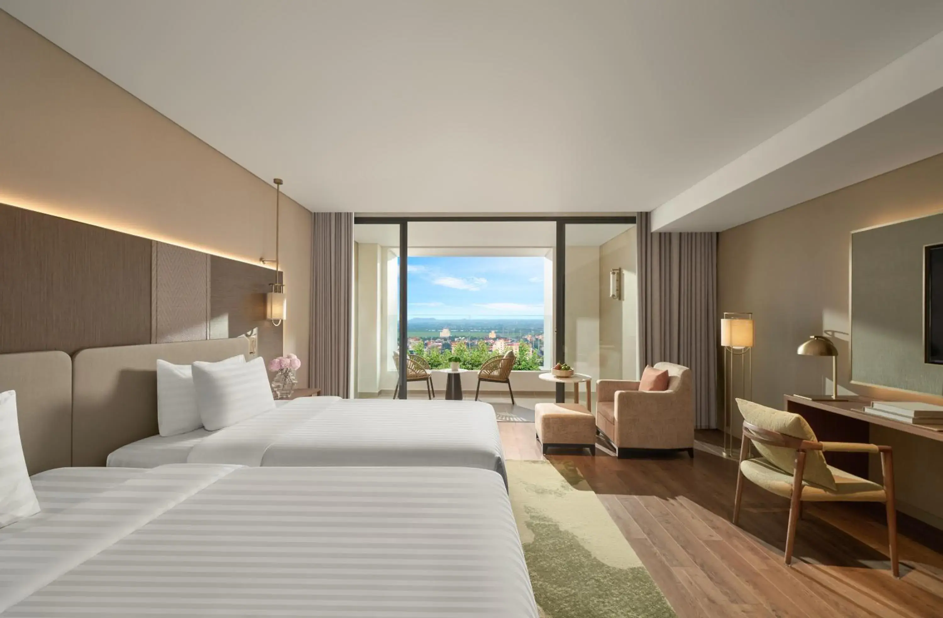 Deluxe Executive Twin Room with Lounge Access and Corner Mountain View in Pullman Ninh Binh Deluxe Executive Twin Room with Lounge Access and Corner Mountain View in Pullman Ninh Binh