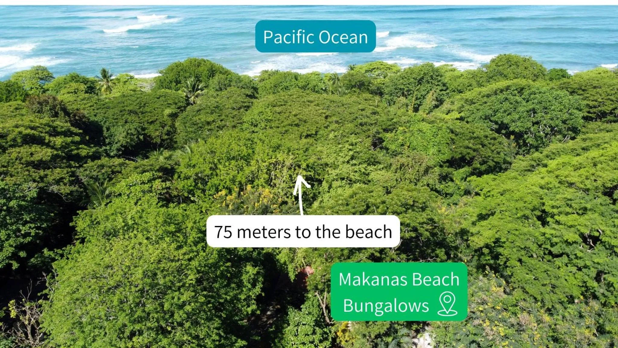 Beach in Makanas Beach Bungalows