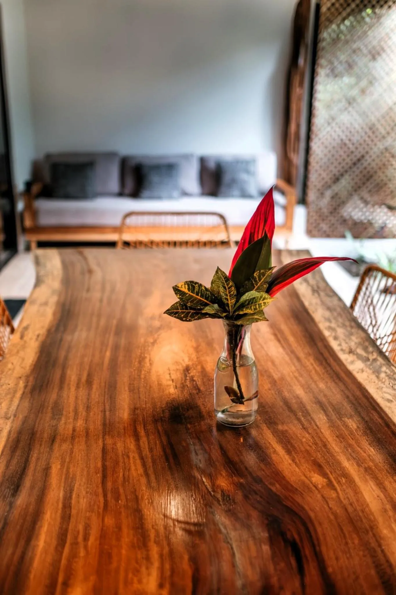 Dining area in Makanas Beach Bungalows