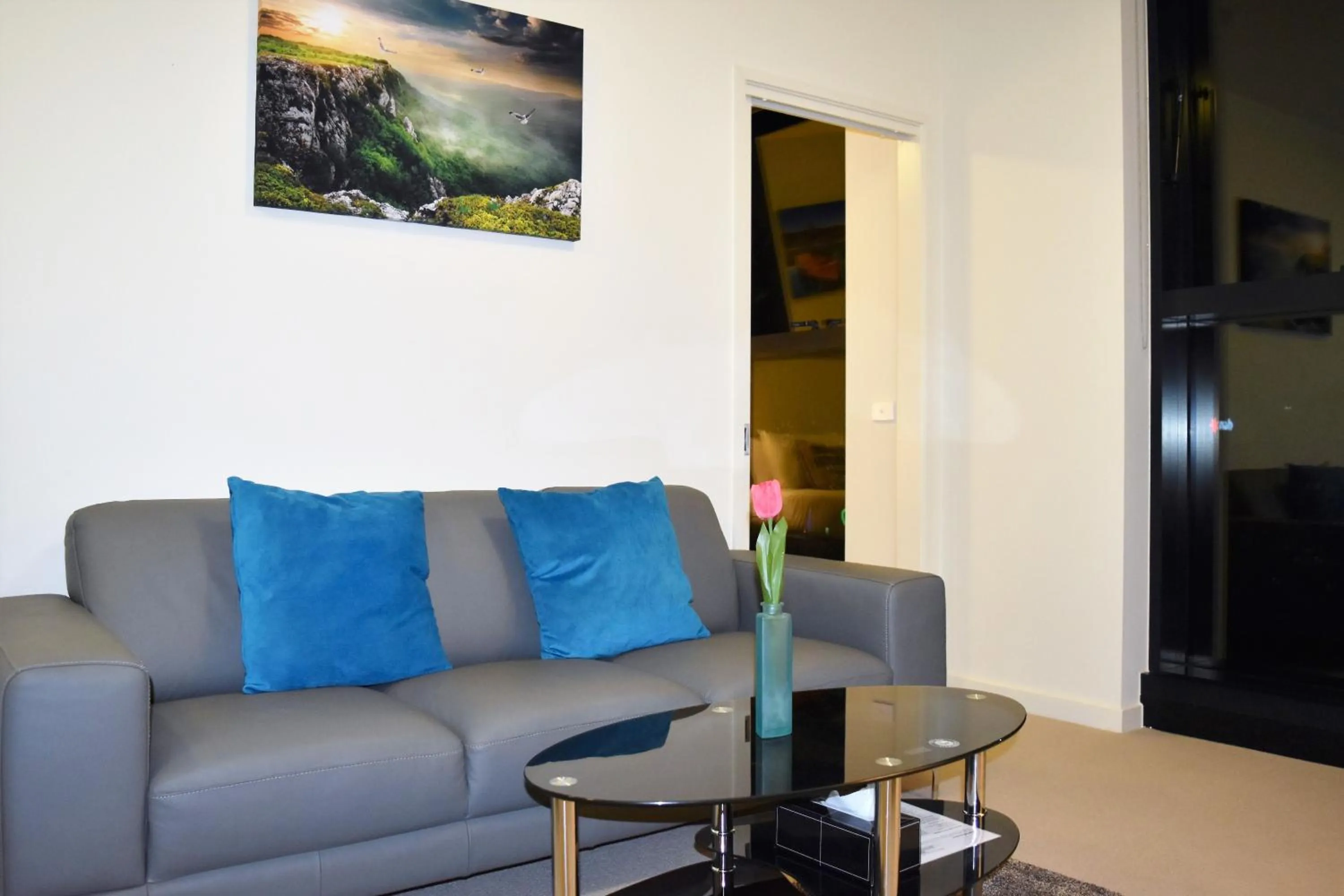 Seating Area in Melbourne SkyHigh Apartments