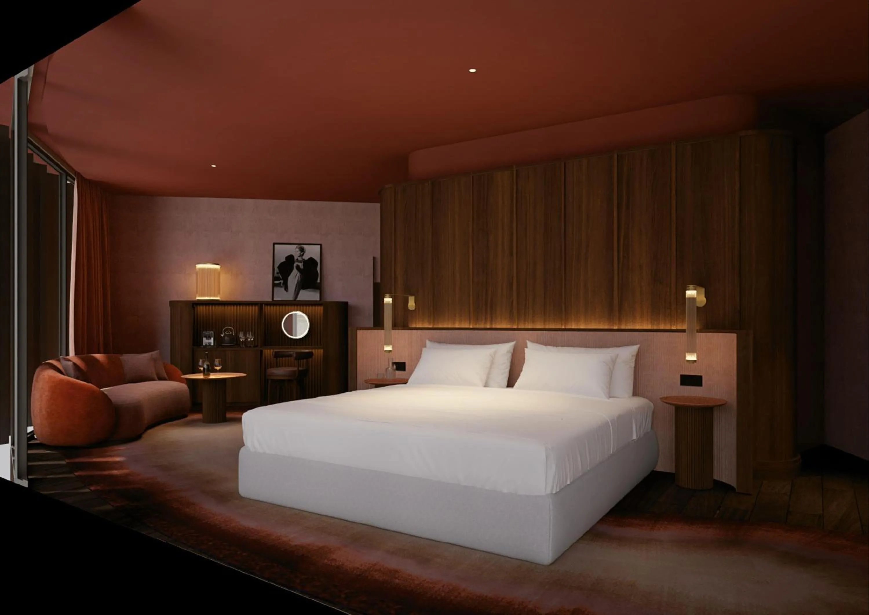 King Suite with Front Box and Terrace in Hotel Palacio Bellas Artes San Sebastian, Curio Collection by Hilton