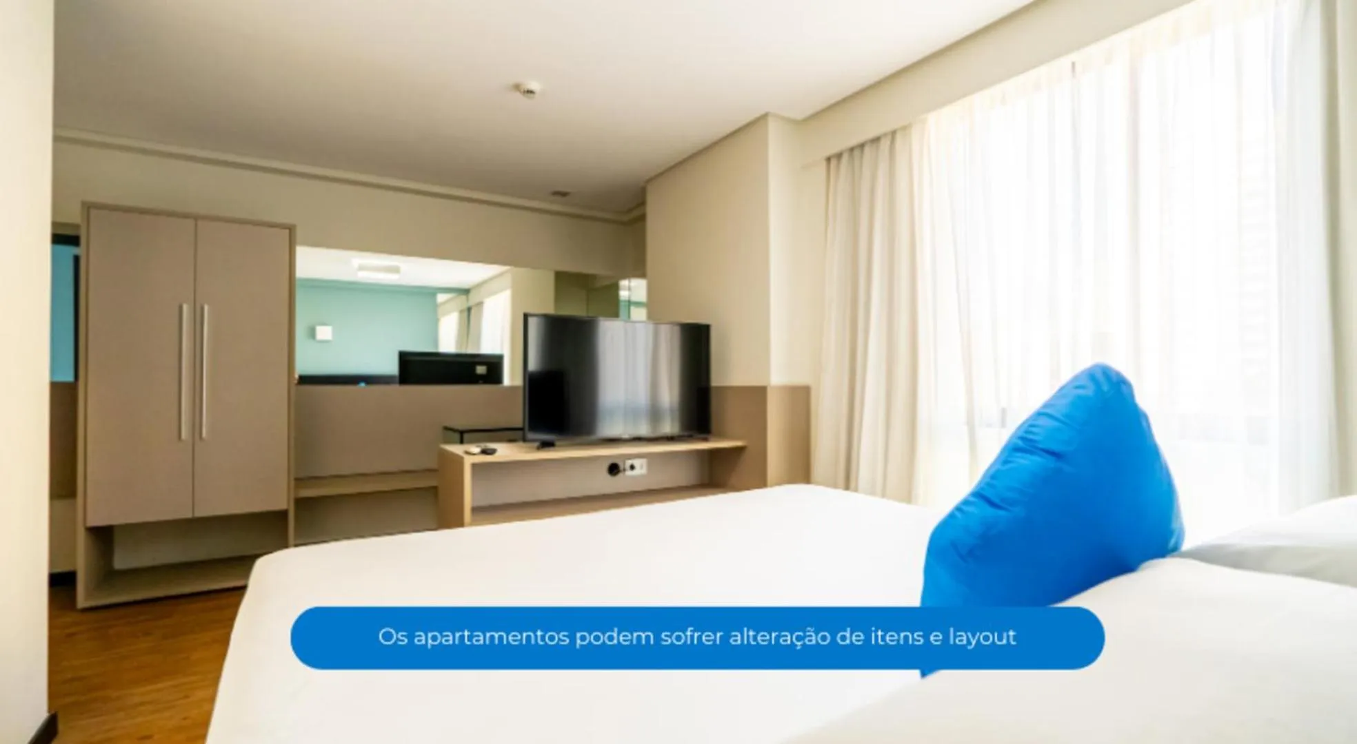 TV and multimedia, Bed in Roomo Praia de Boa Viagem Residencial