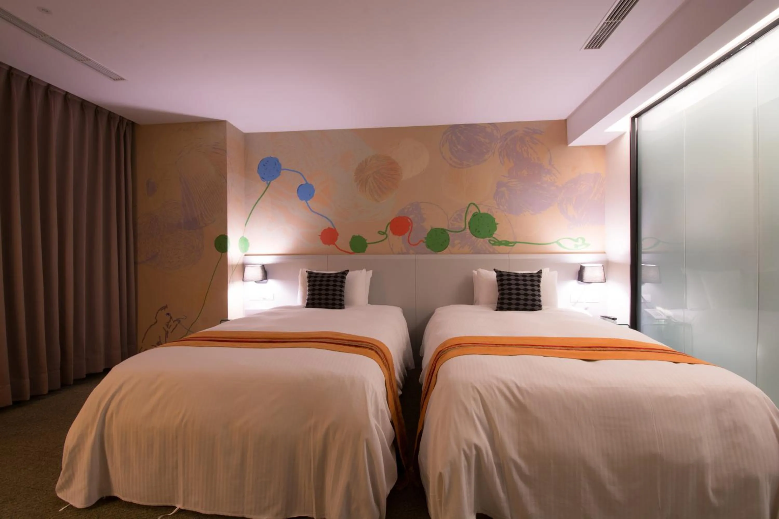 Bed in Travel Art Inn