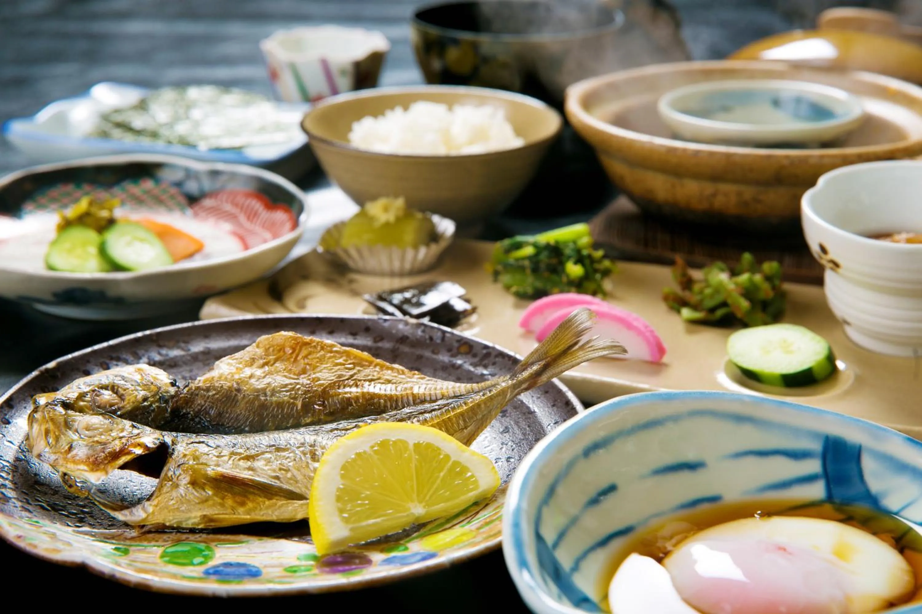 Food close-up in Ryokan Wataya