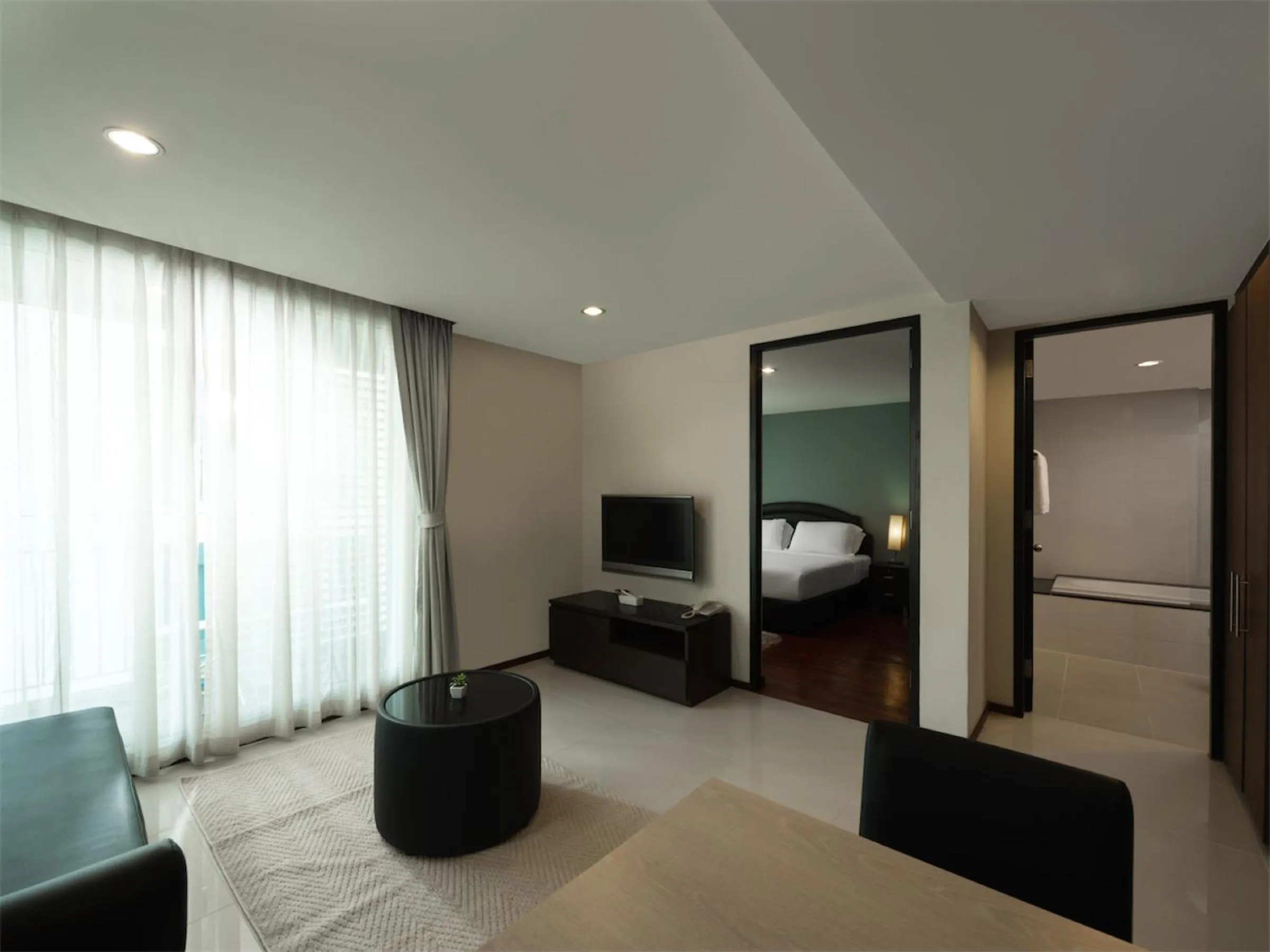 Bathroom, Bed in Silom Lofts