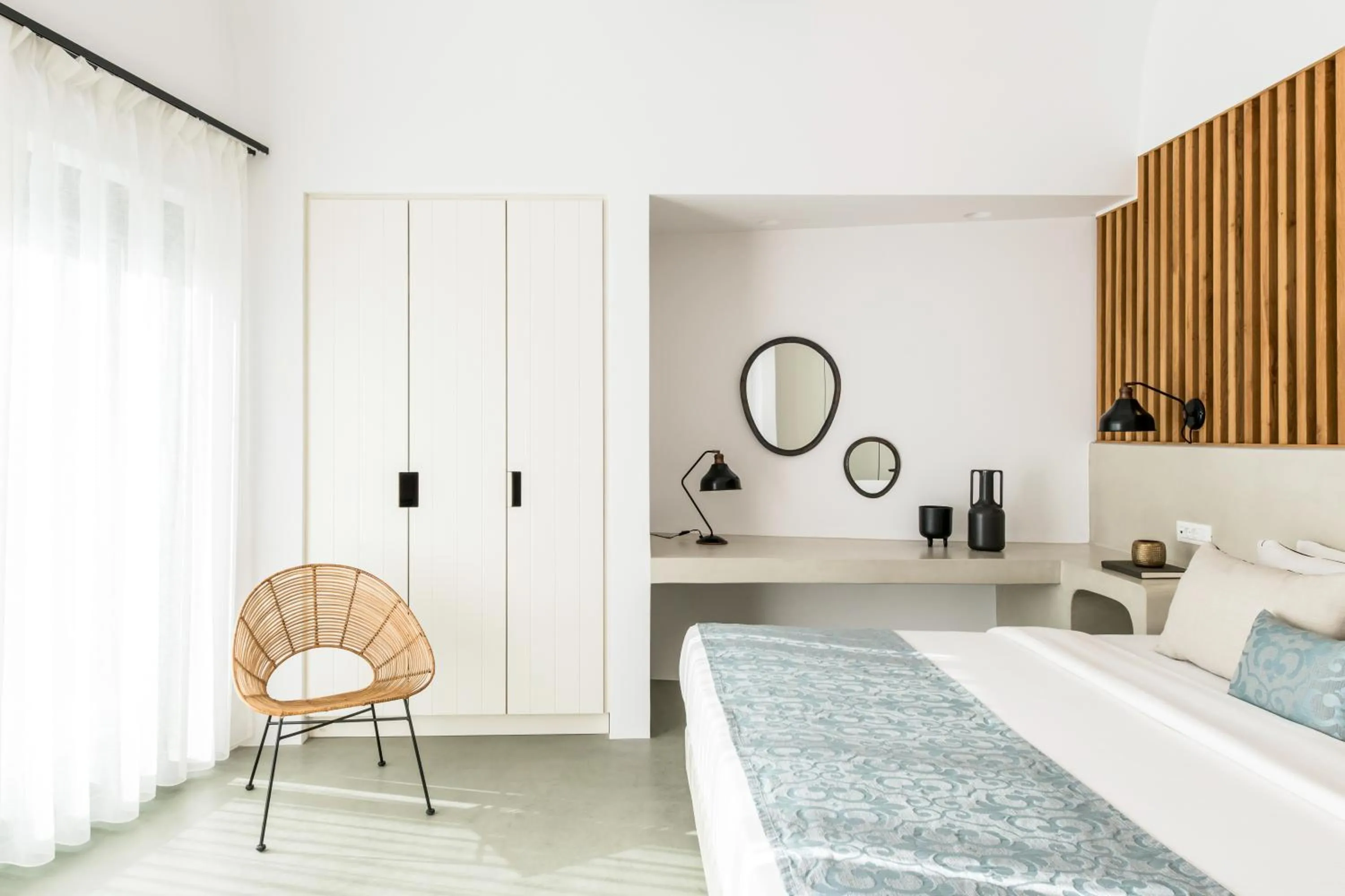 Bedroom, Bed in Santo Pure Oia Suites & Villas