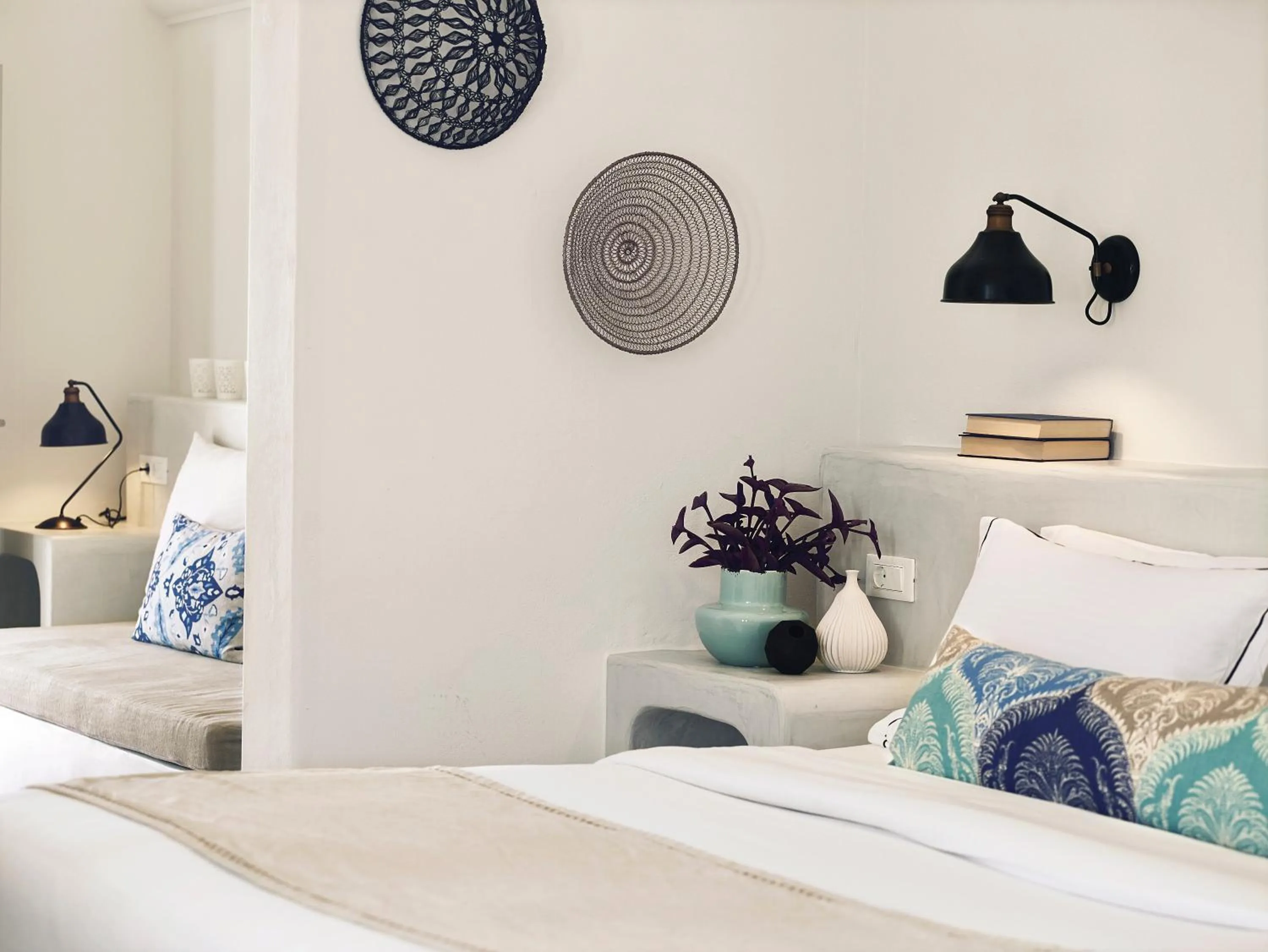 Bedroom, Bed in Santo Pure Oia Suites & Villas