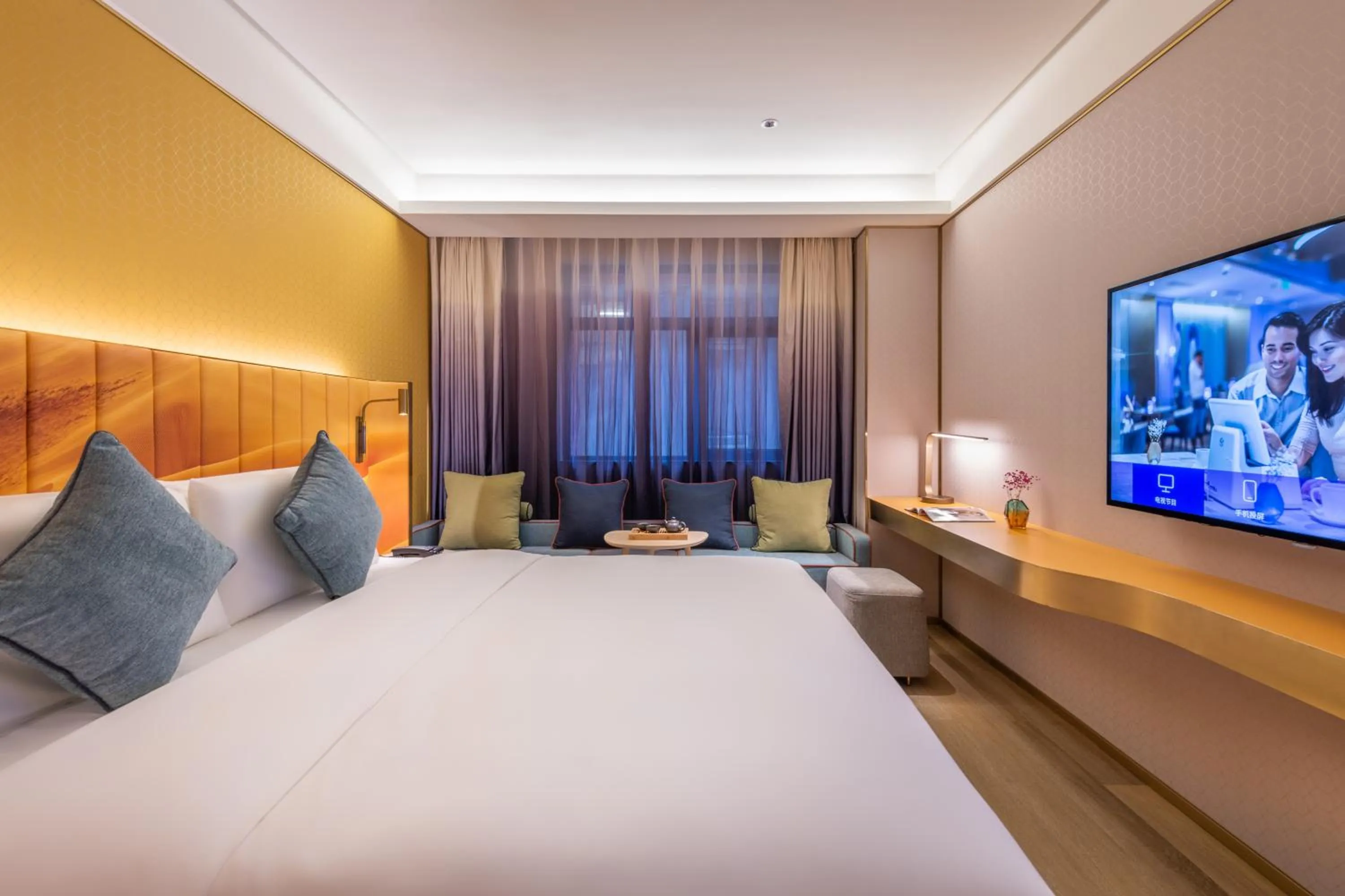 Bed in Manxin Hotel, Xi'an Bell Tower Muslim Quarter