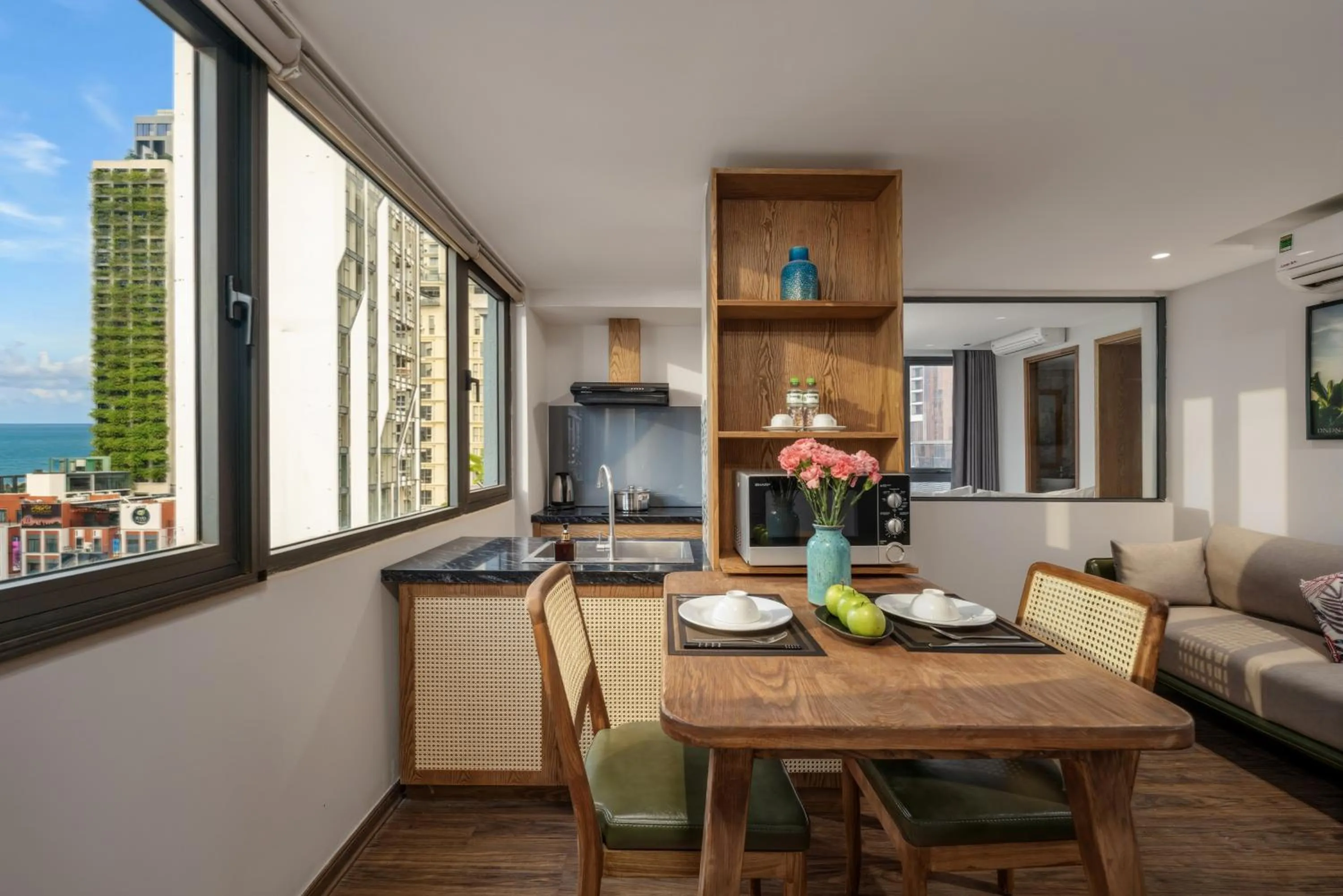 Kitchen or kitchenette in Taian Hotel & Apartment