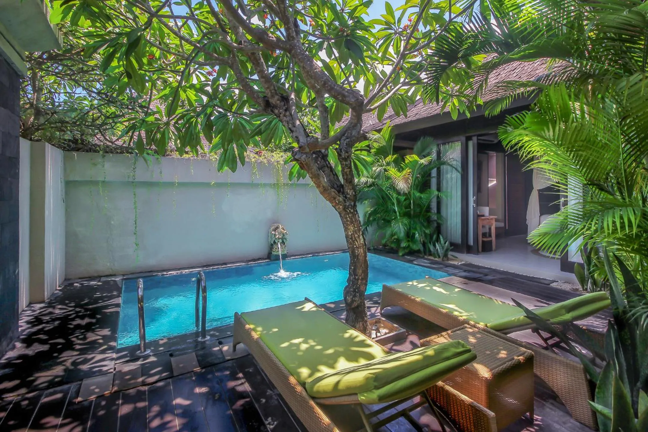 Pool view in d'Nusa Beach Club and Resort