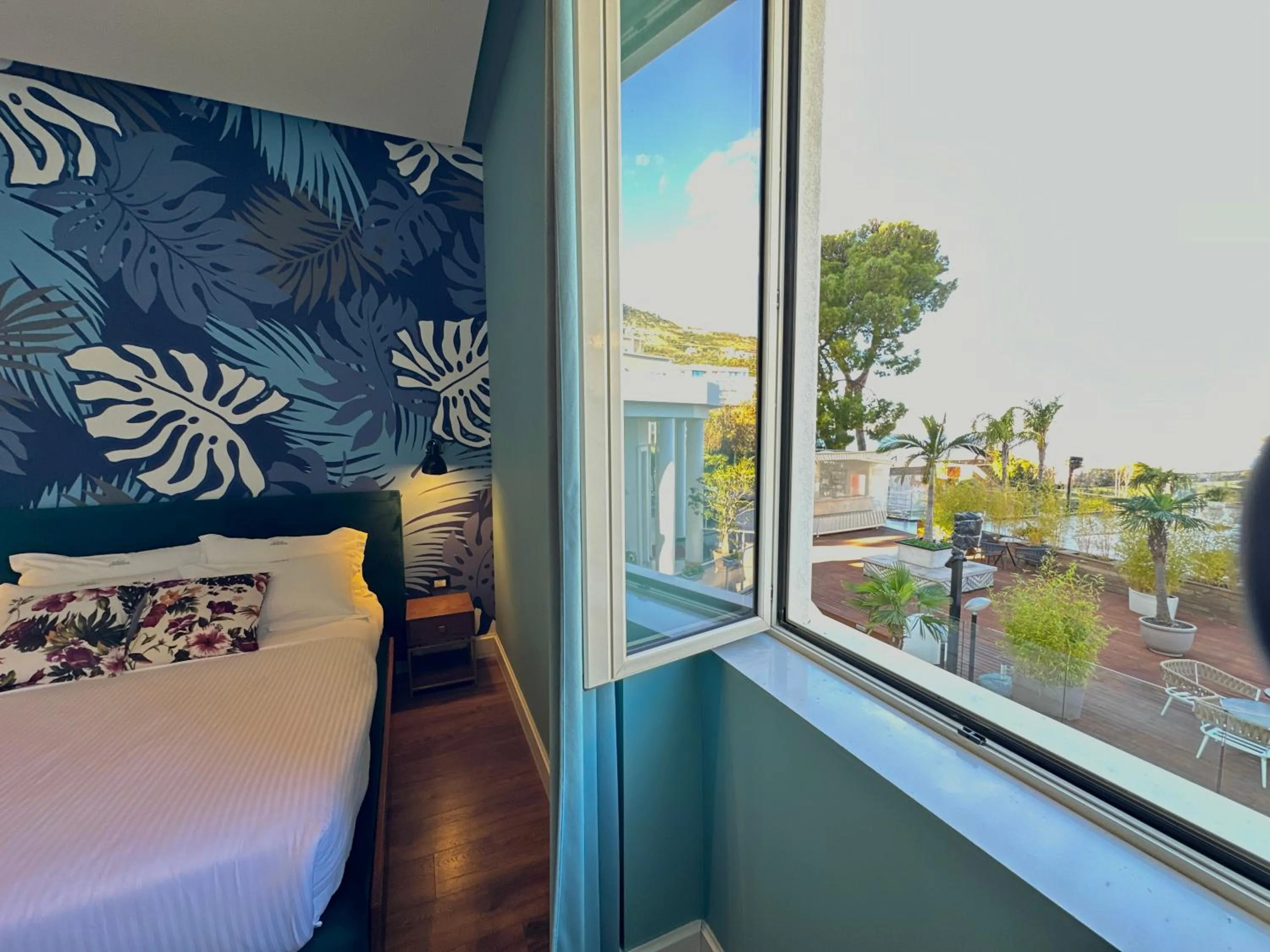 Bed in Le Palazzine Hotel