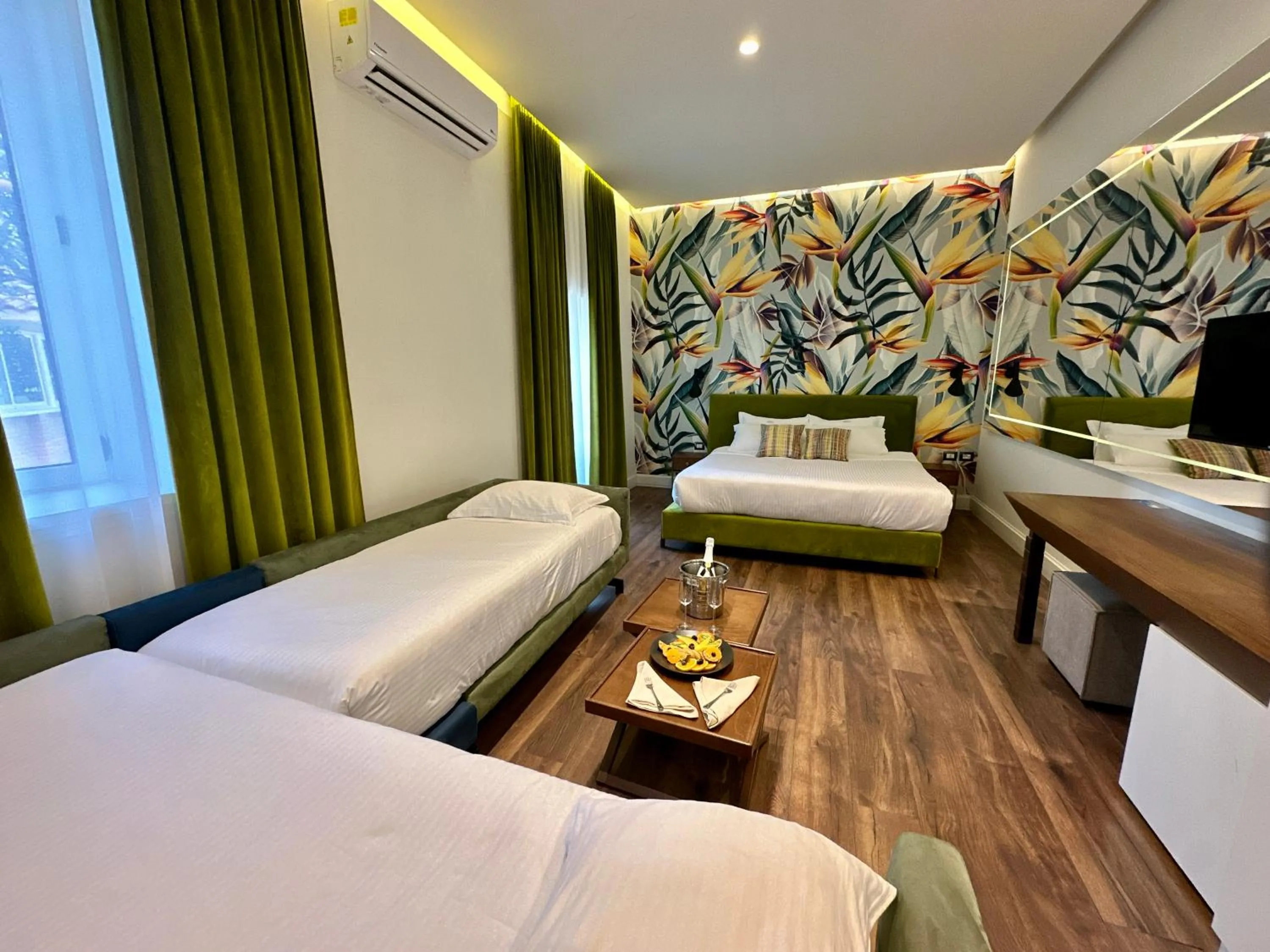 Bed in Le Palazzine Hotel