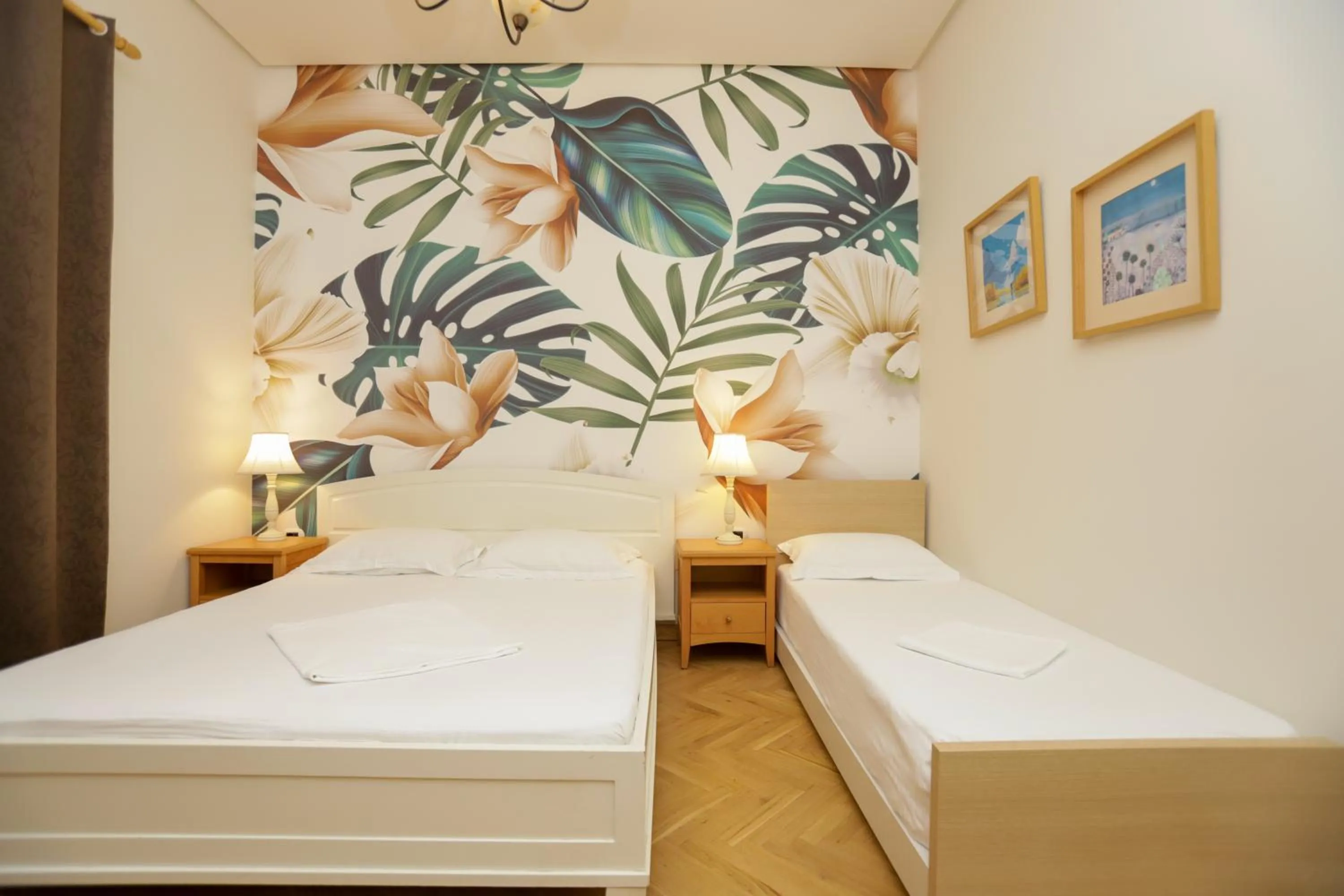 Bed in Le Palazzine Hotel