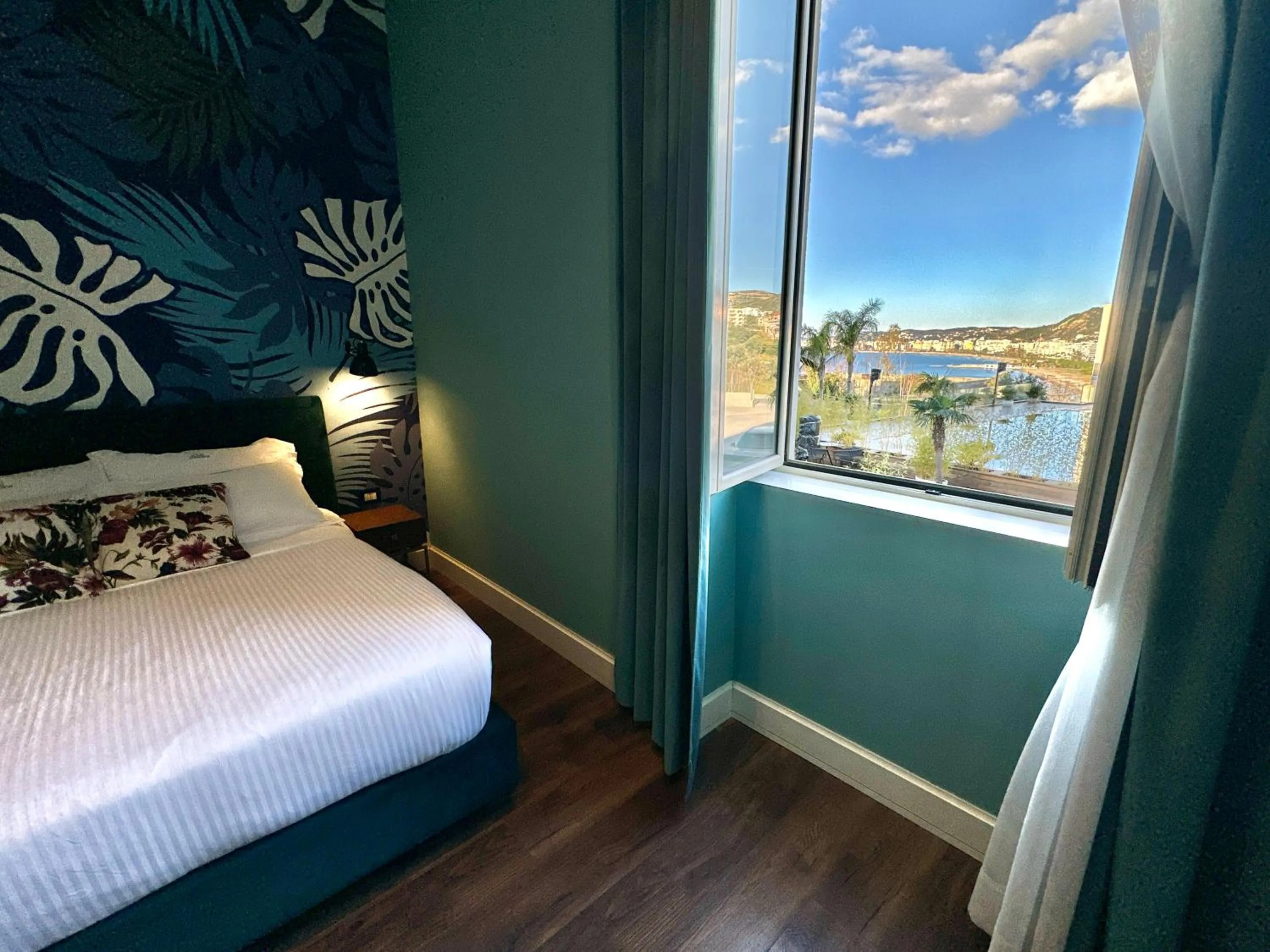 Bed in Le Palazzine Hotel