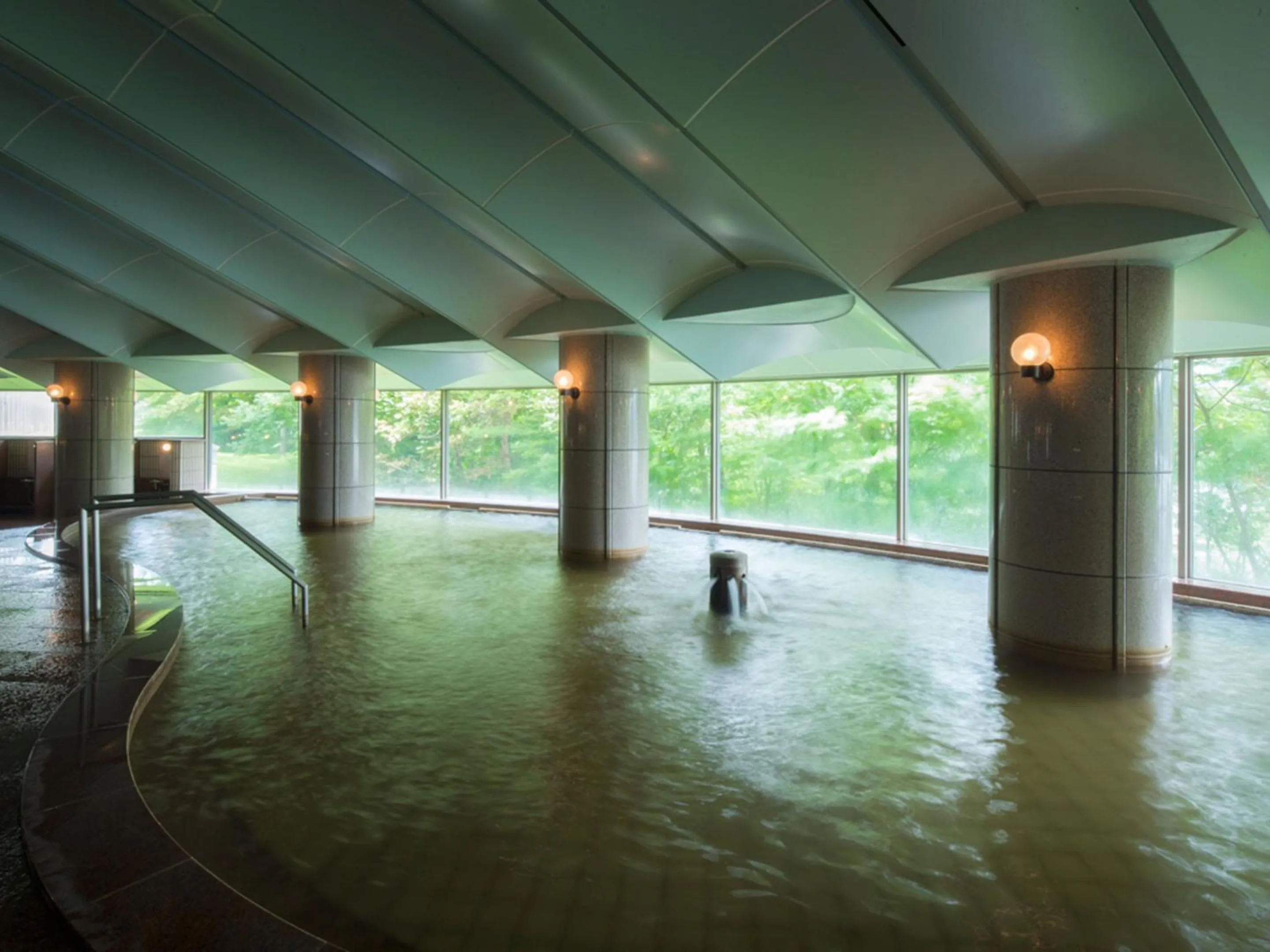 Hot Spring Bath in Urabandai Lake Resort Goshiki no Mori