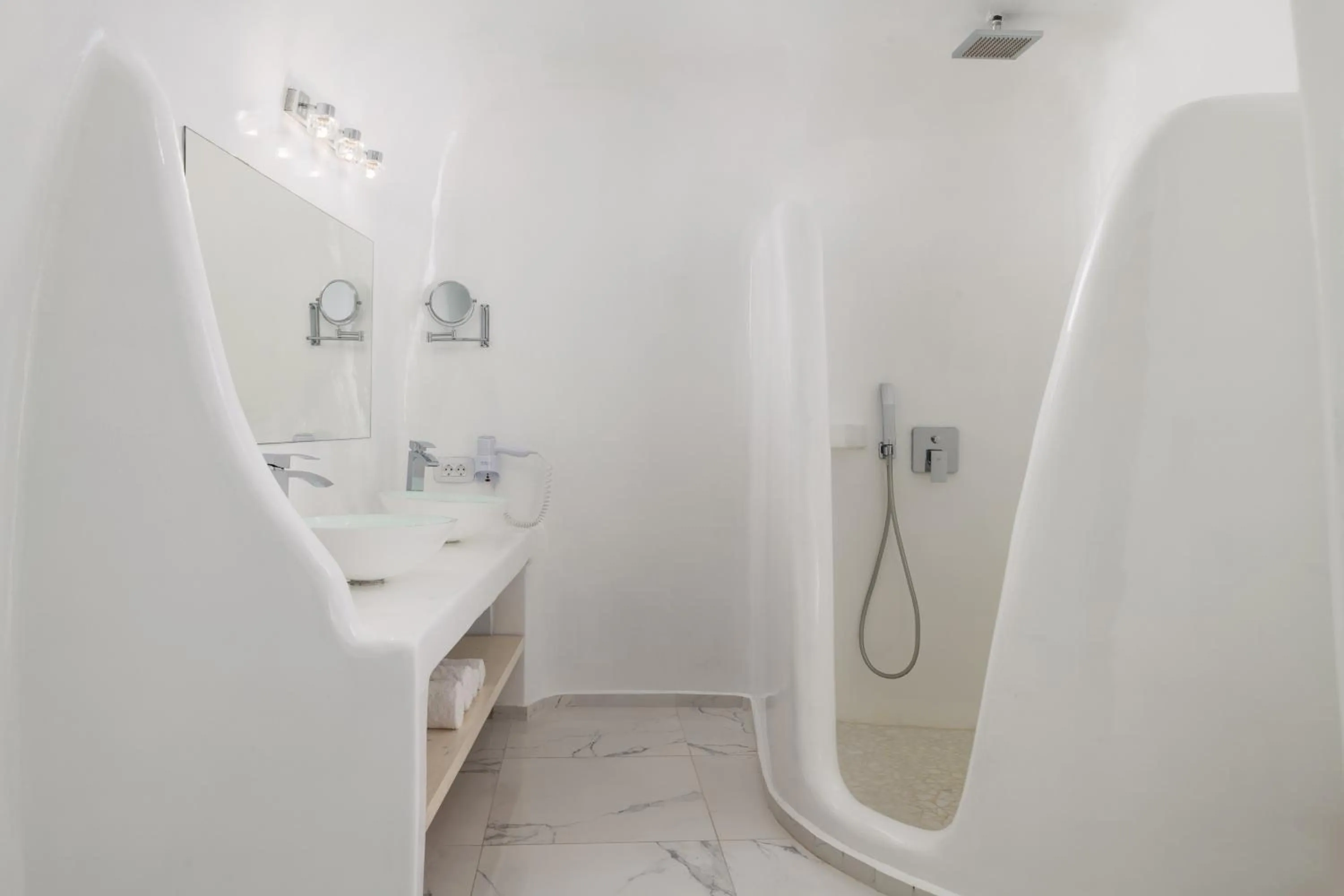 Shower in White Concept Caves