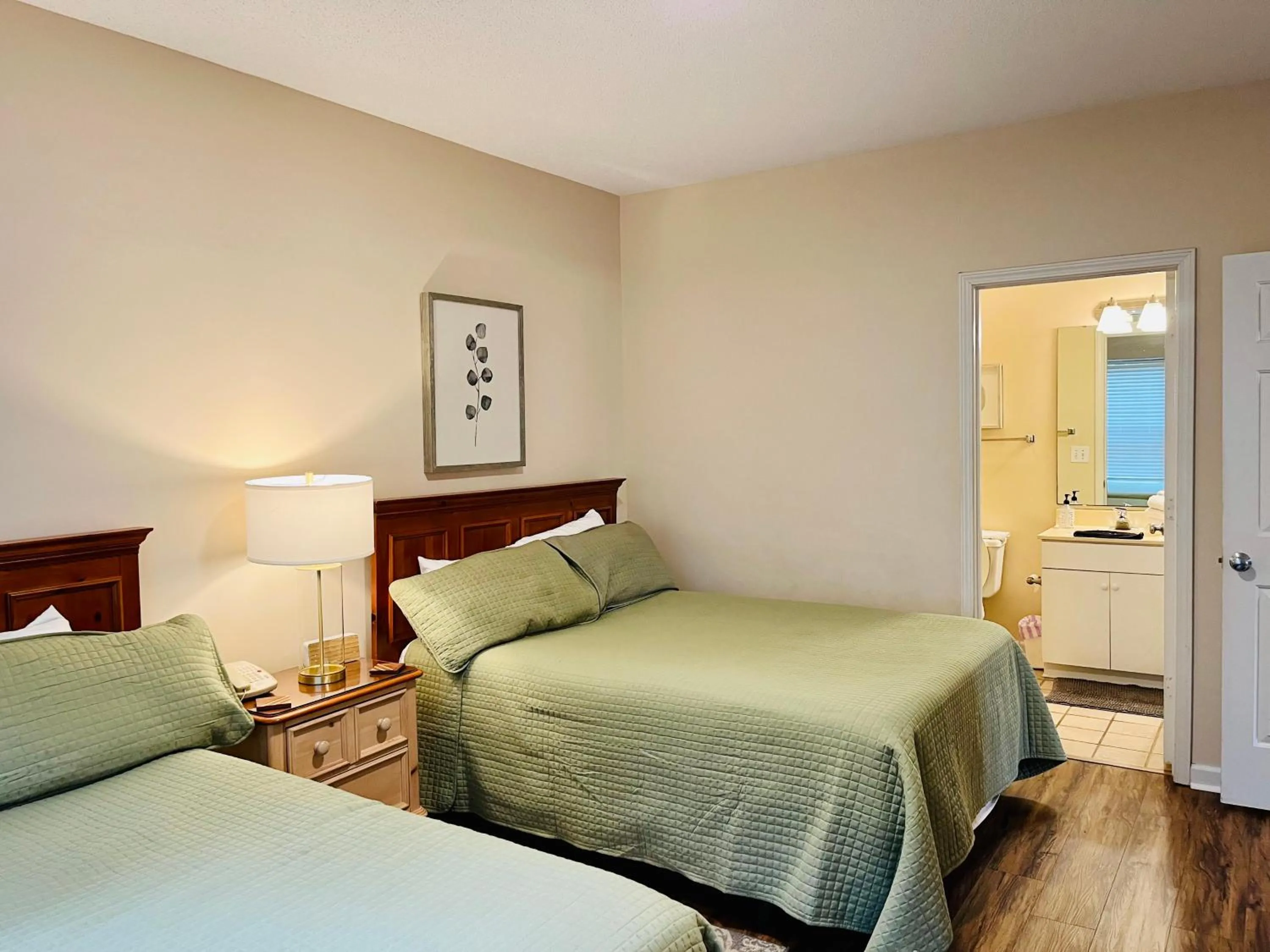 Bed in Two-Bedroom Vacation Condo