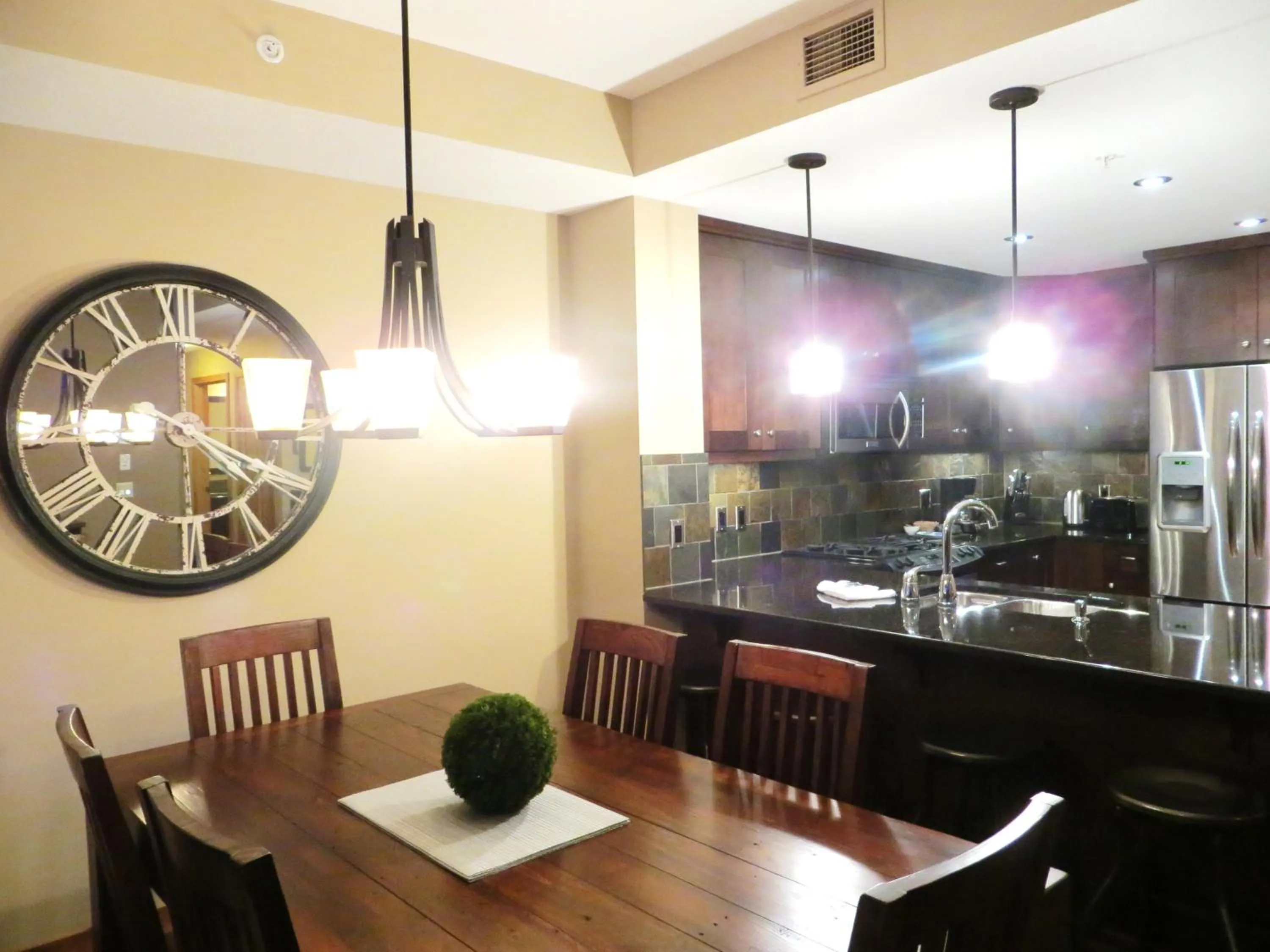Dining area in Luxury Canmore Vacations