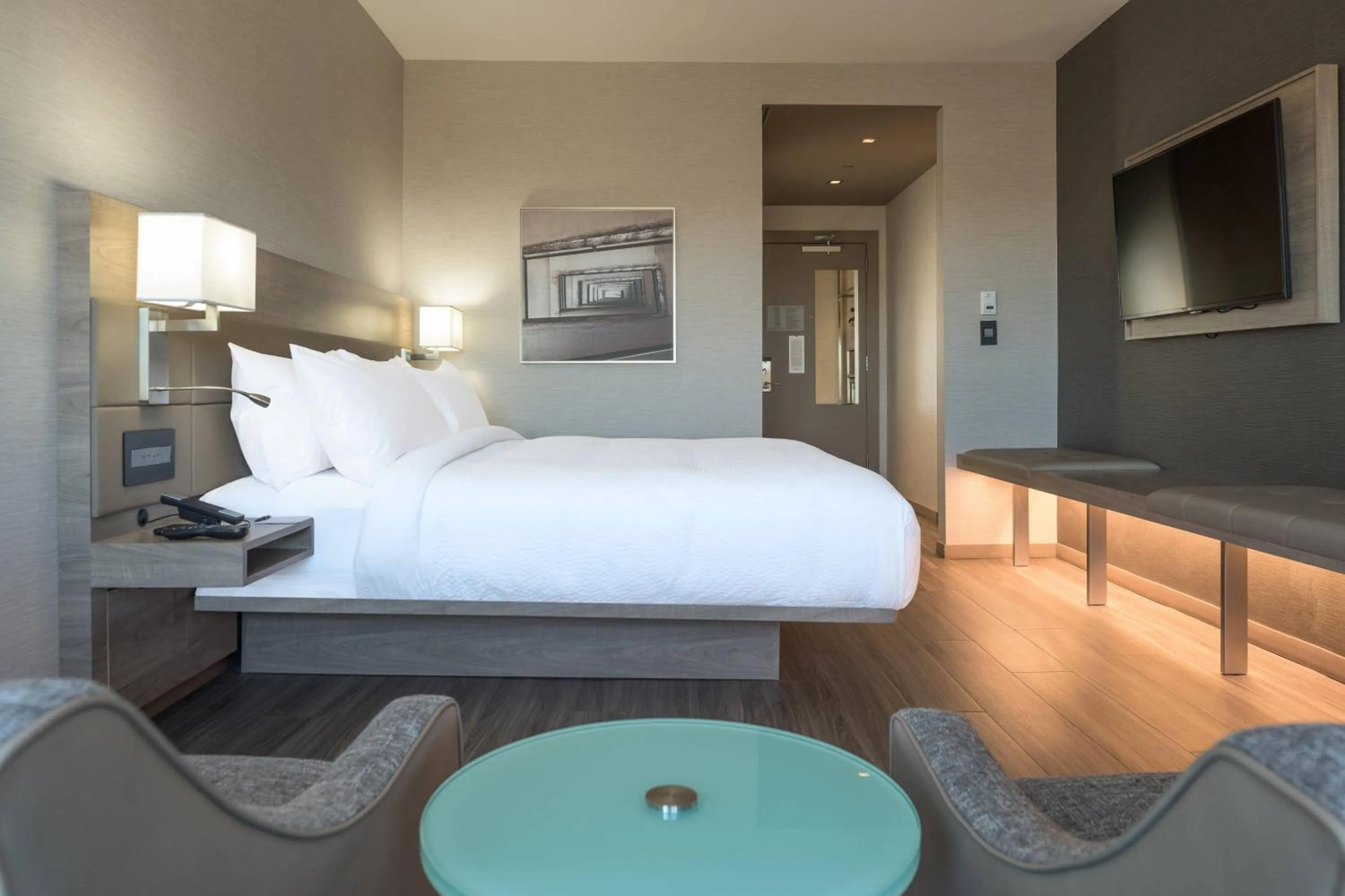 Photo of the whole room, Bed in AC Hotel by Marriott Boston North