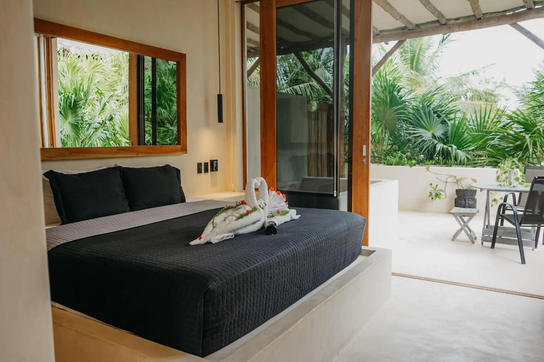 Bed in Holbox Deluxe Apartments