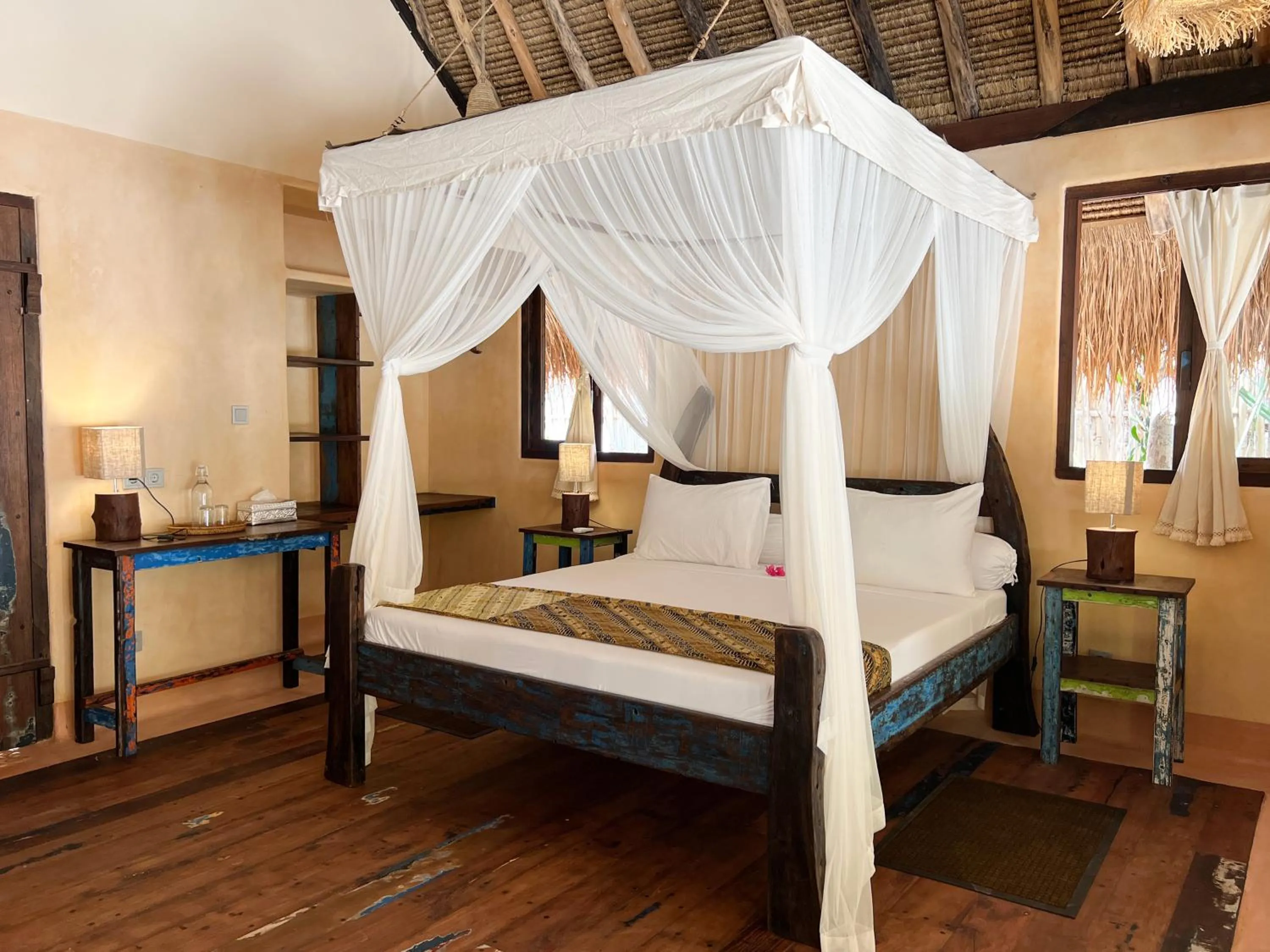 Bed in Gili Asahan Eco Lodge & Restaurant