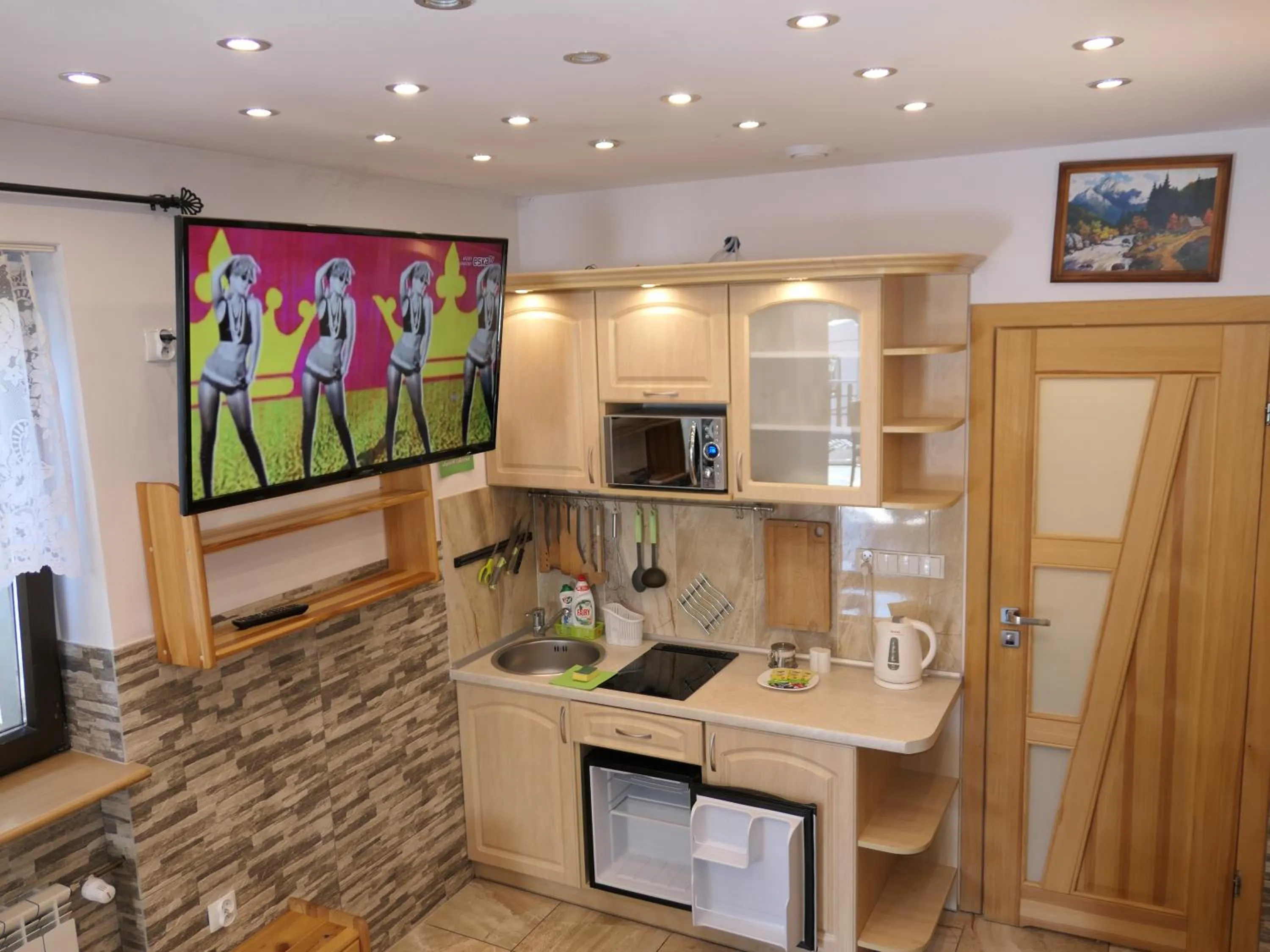 Kitchen or kitchenette in Apartamenty u Łukasza