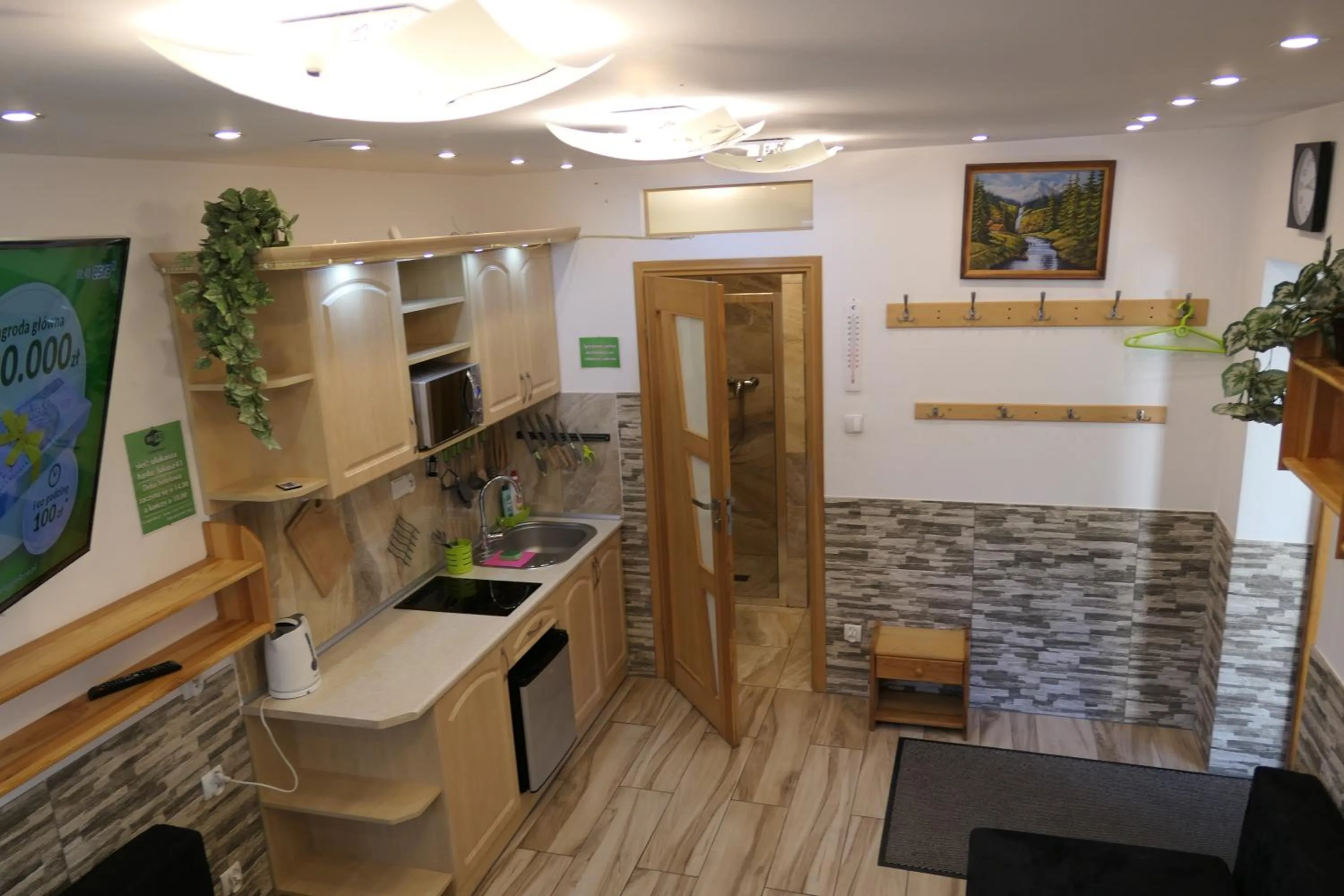 Kitchen or kitchenette in Apartamenty u Łukasza
