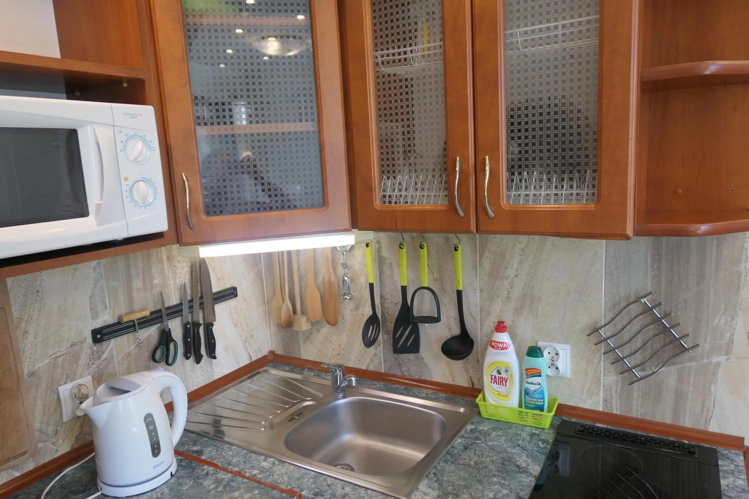 Kitchen or kitchenette in Apartamenty u Łukasza