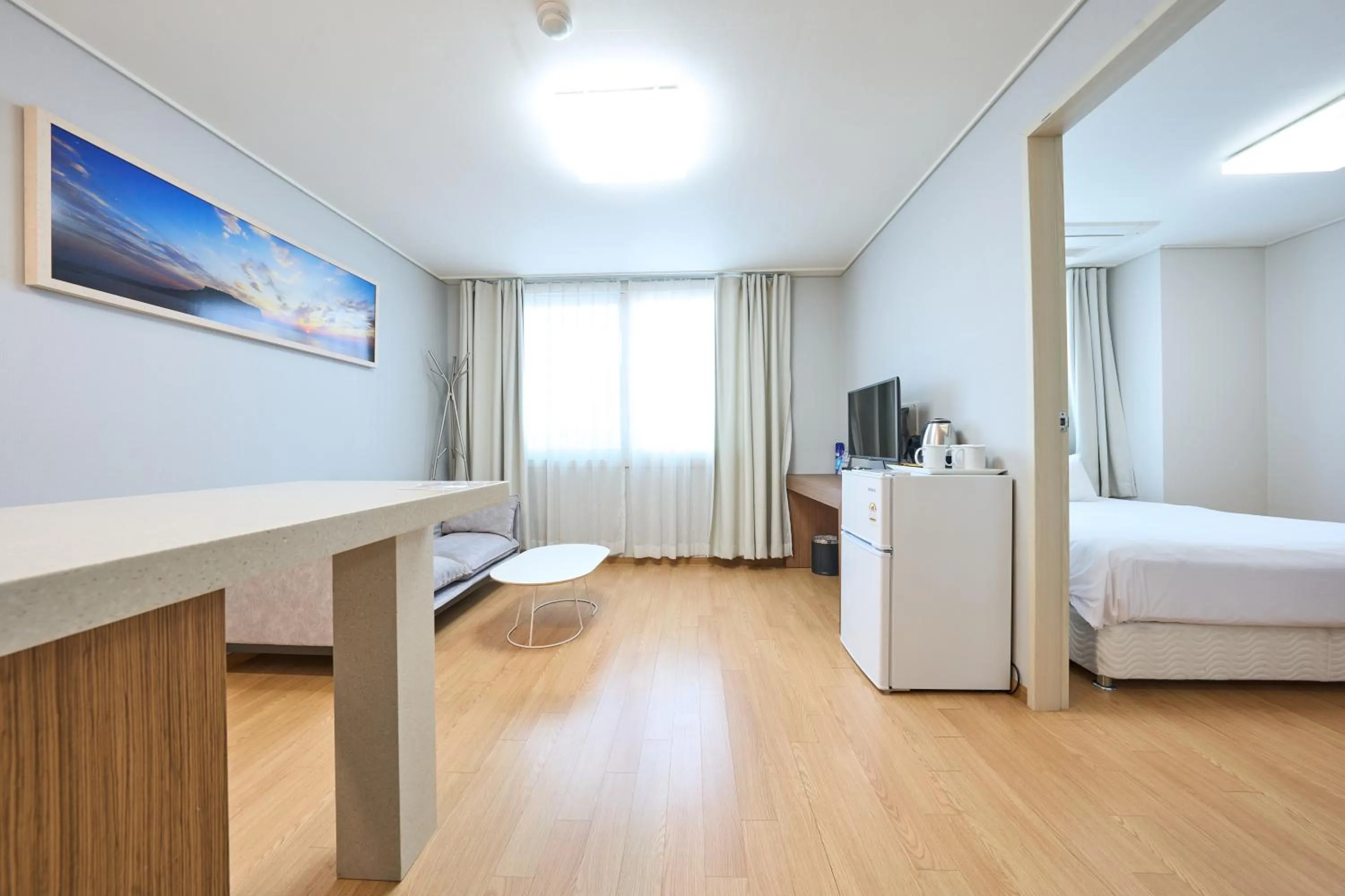 Bed in Pampas Hotel Jeju