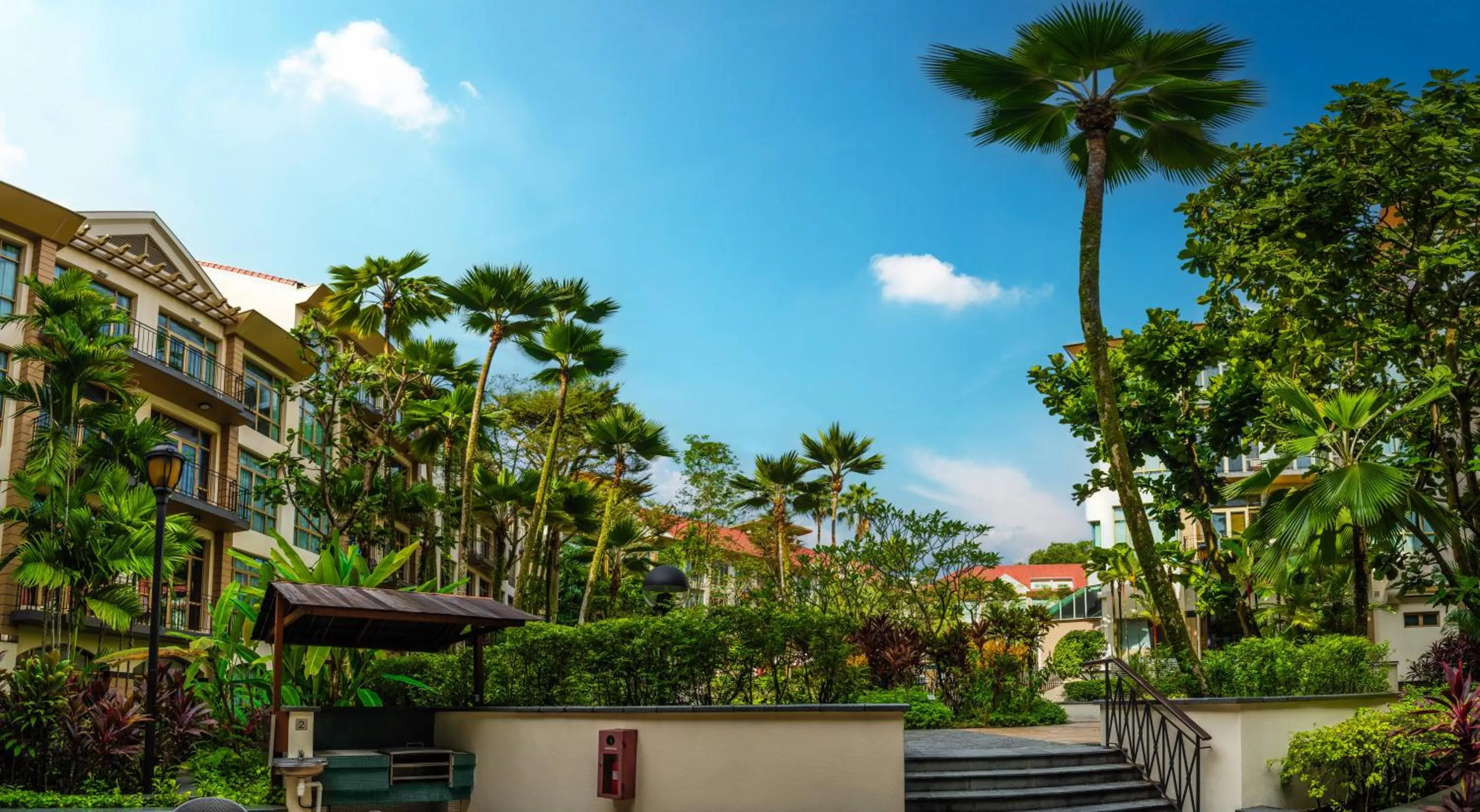 Garden view in Treetops Executive Residences