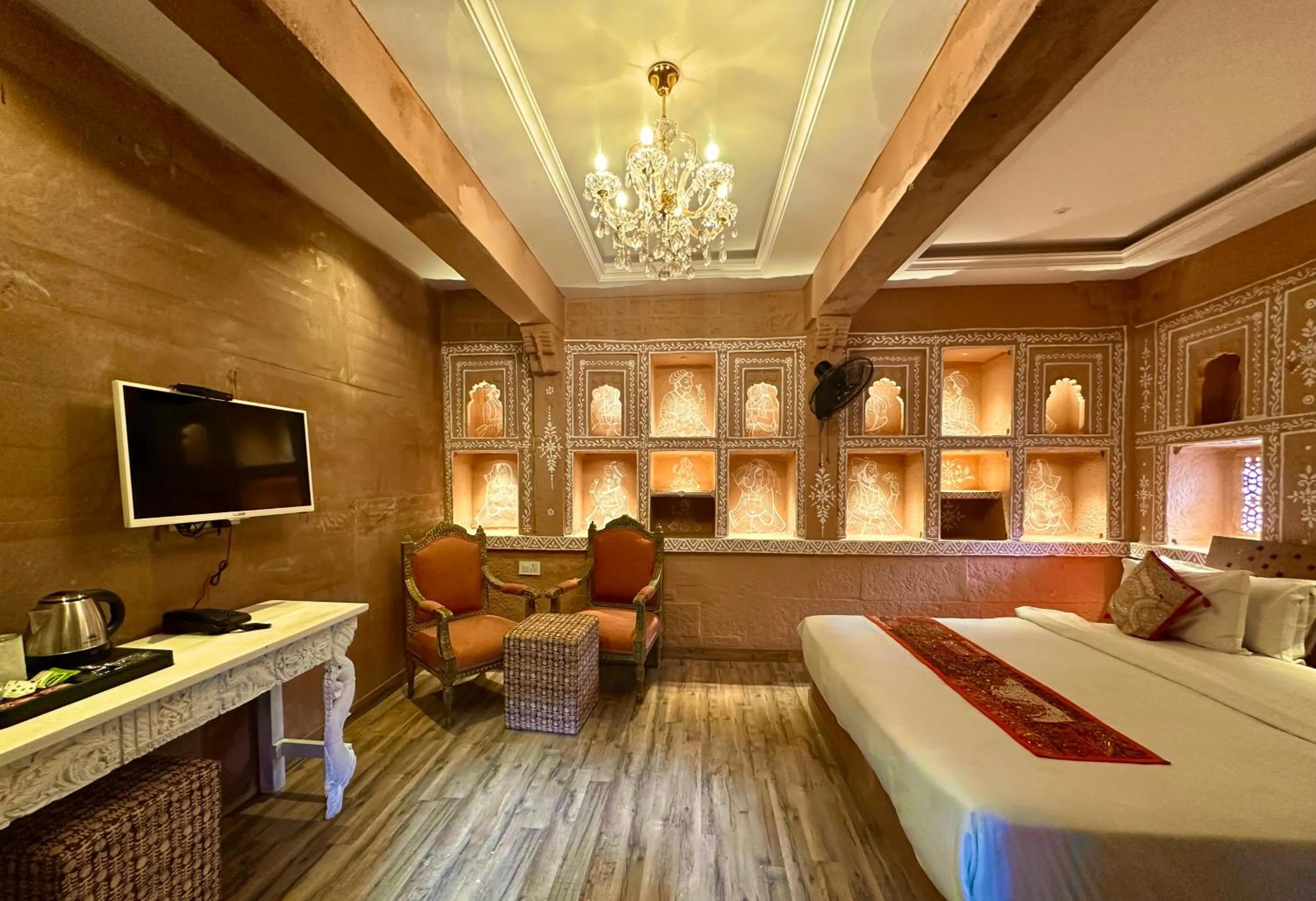 Bedroom, Bed in Rani Mahal