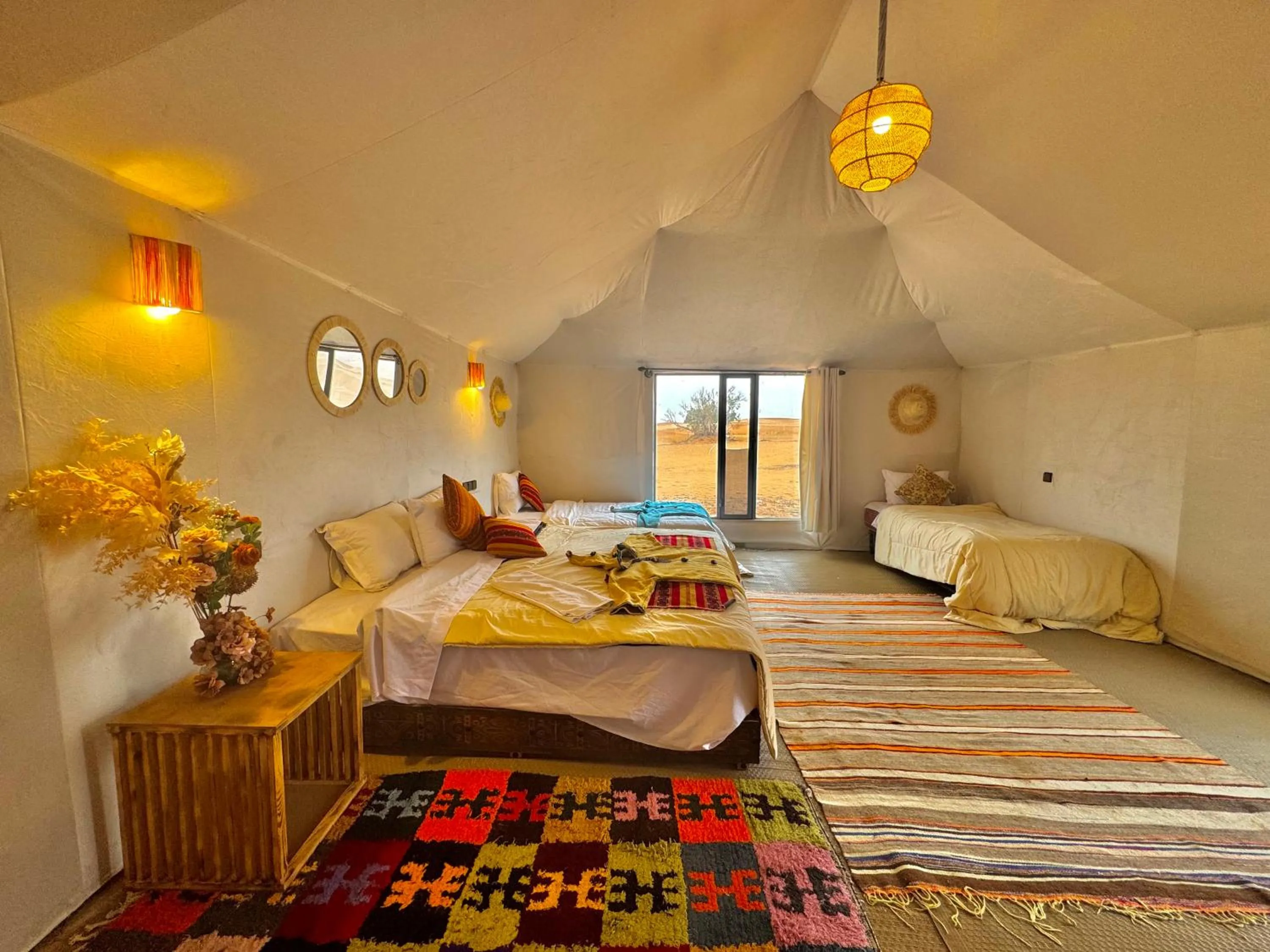 Bed in Merzouga Luxury Camp