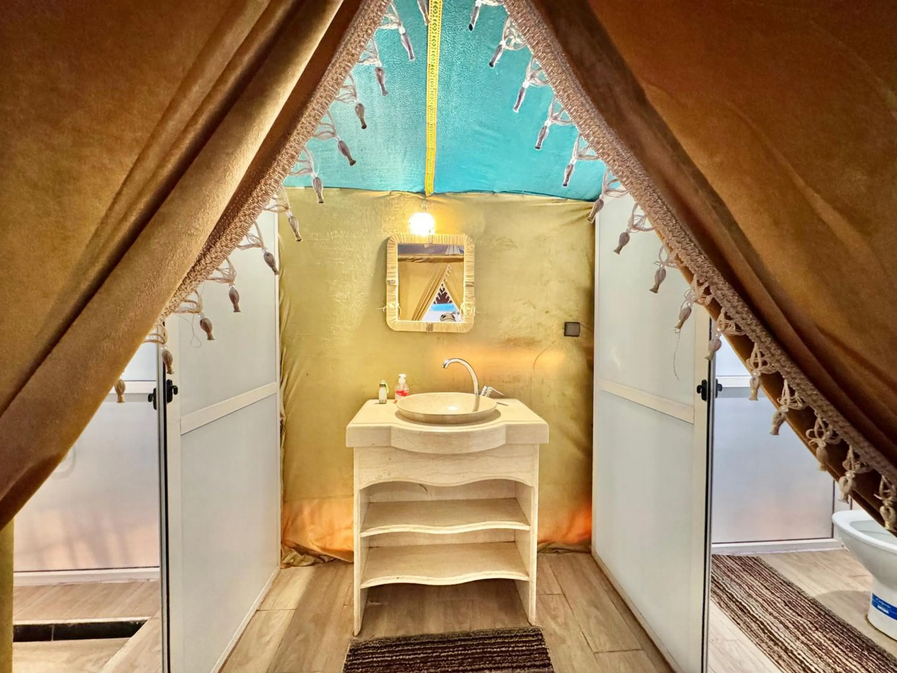 Bed in Merzouga Luxury Camp