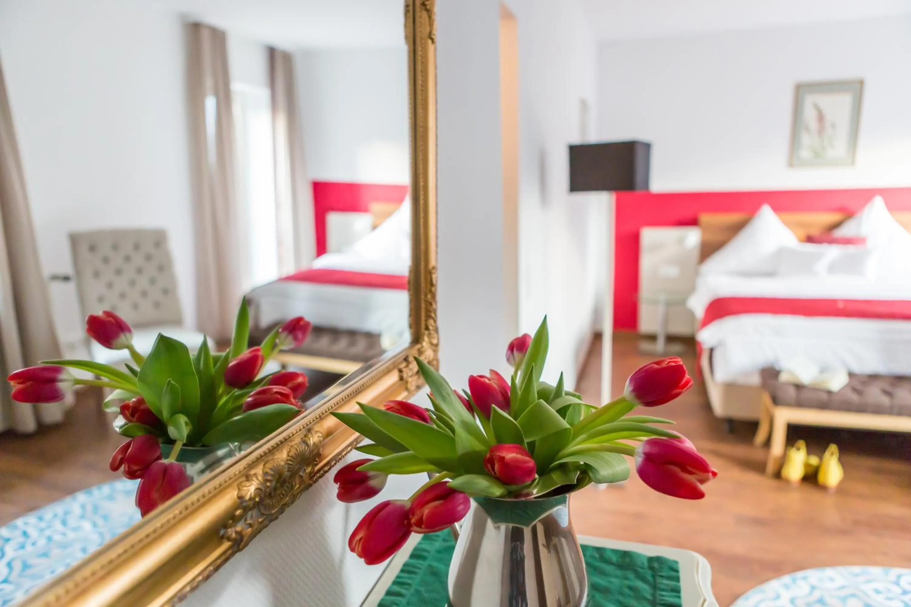 Bed in Hotel Vorderburg