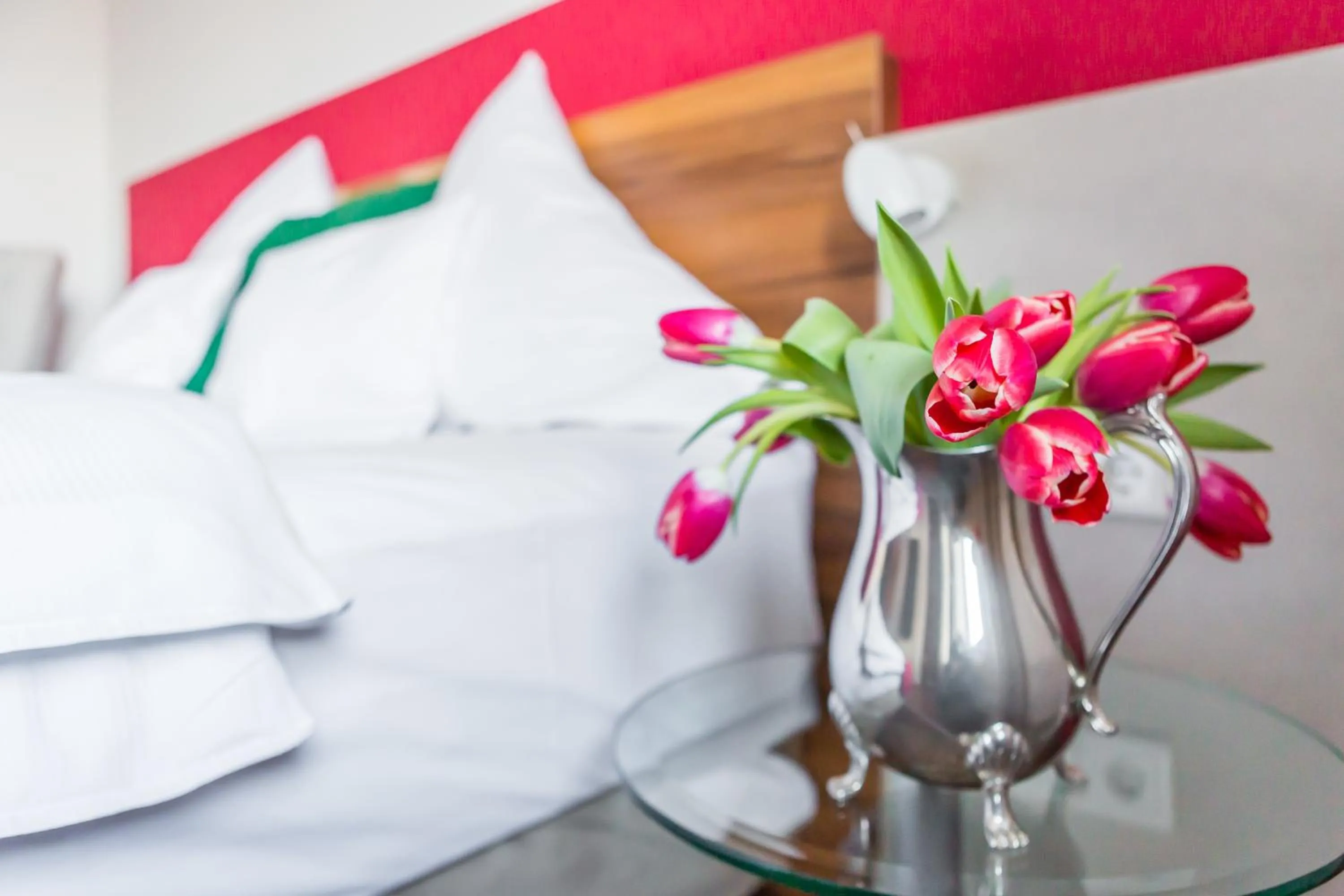 Bed in Hotel Vorderburg