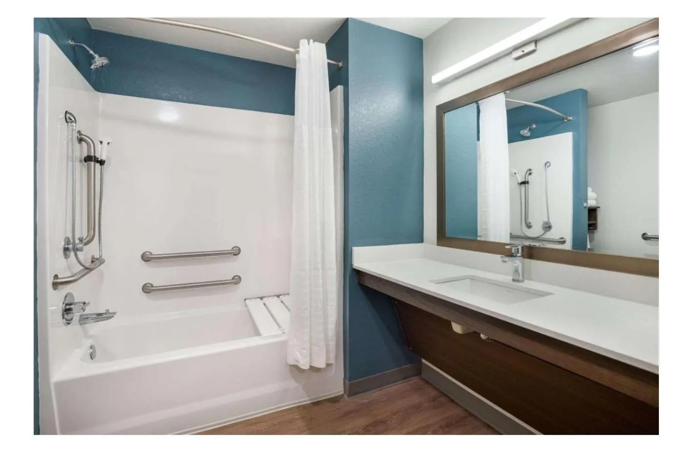 Bathroom in WoodSpring Suites Albuquerque
