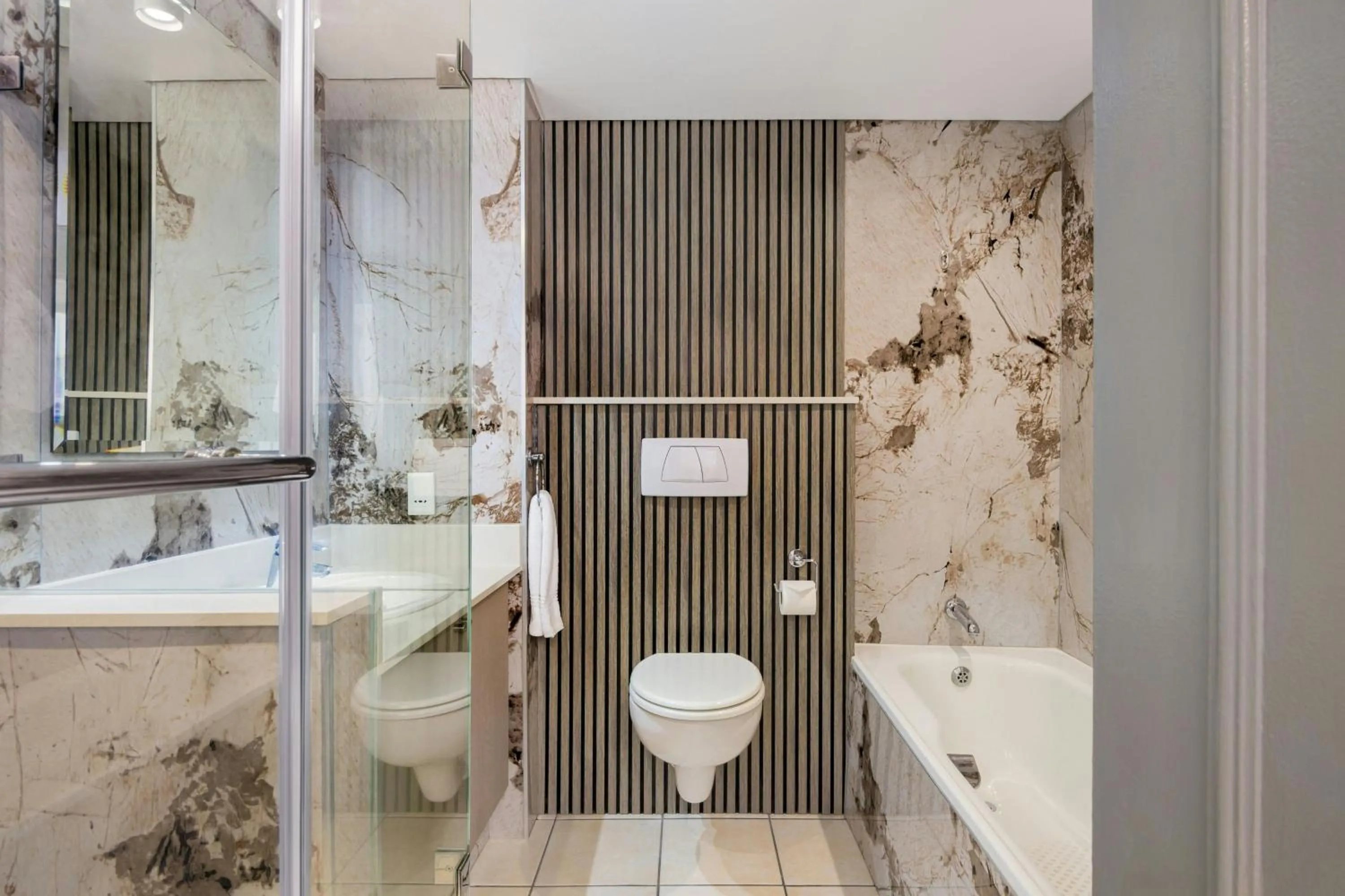 Bathroom in Protea Hotel by Marriott Johannesburg Balalaika Sandton