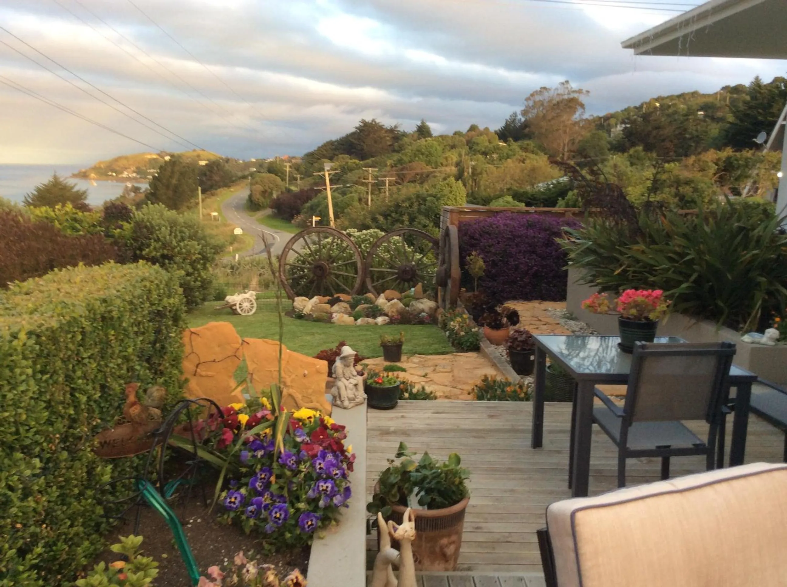 Garden view in Noah's Boutique Accommodation Moeraki