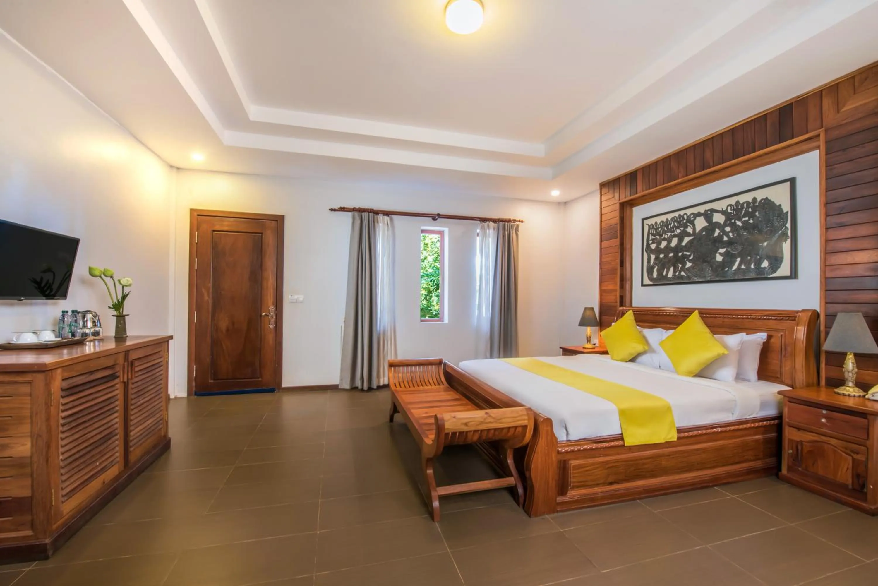 Coffee/tea facilities, Bed in Samnak Lounge