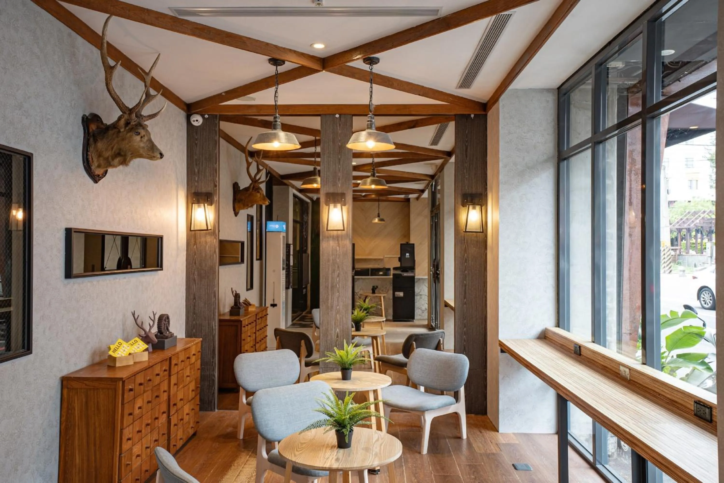 Seating area in CHASE Hotel