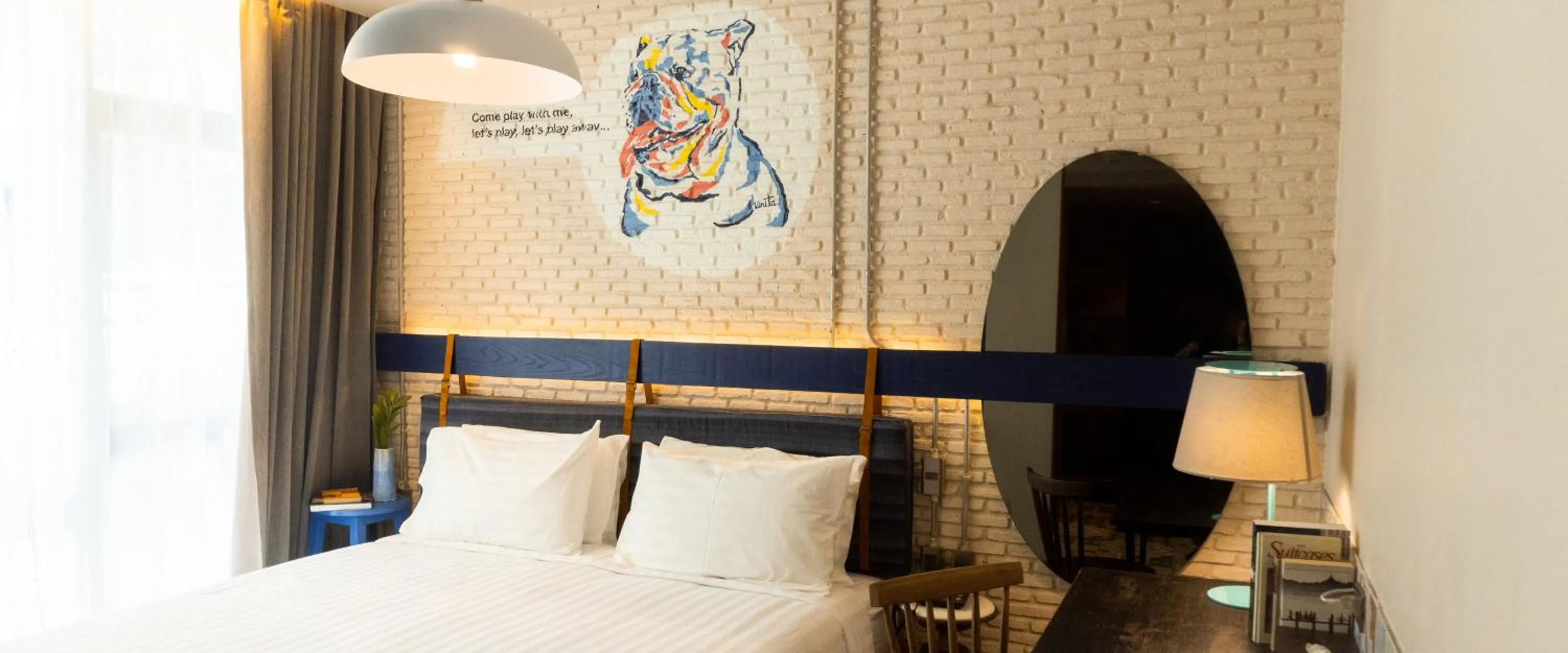 Bed in Tints of Blue Hotel